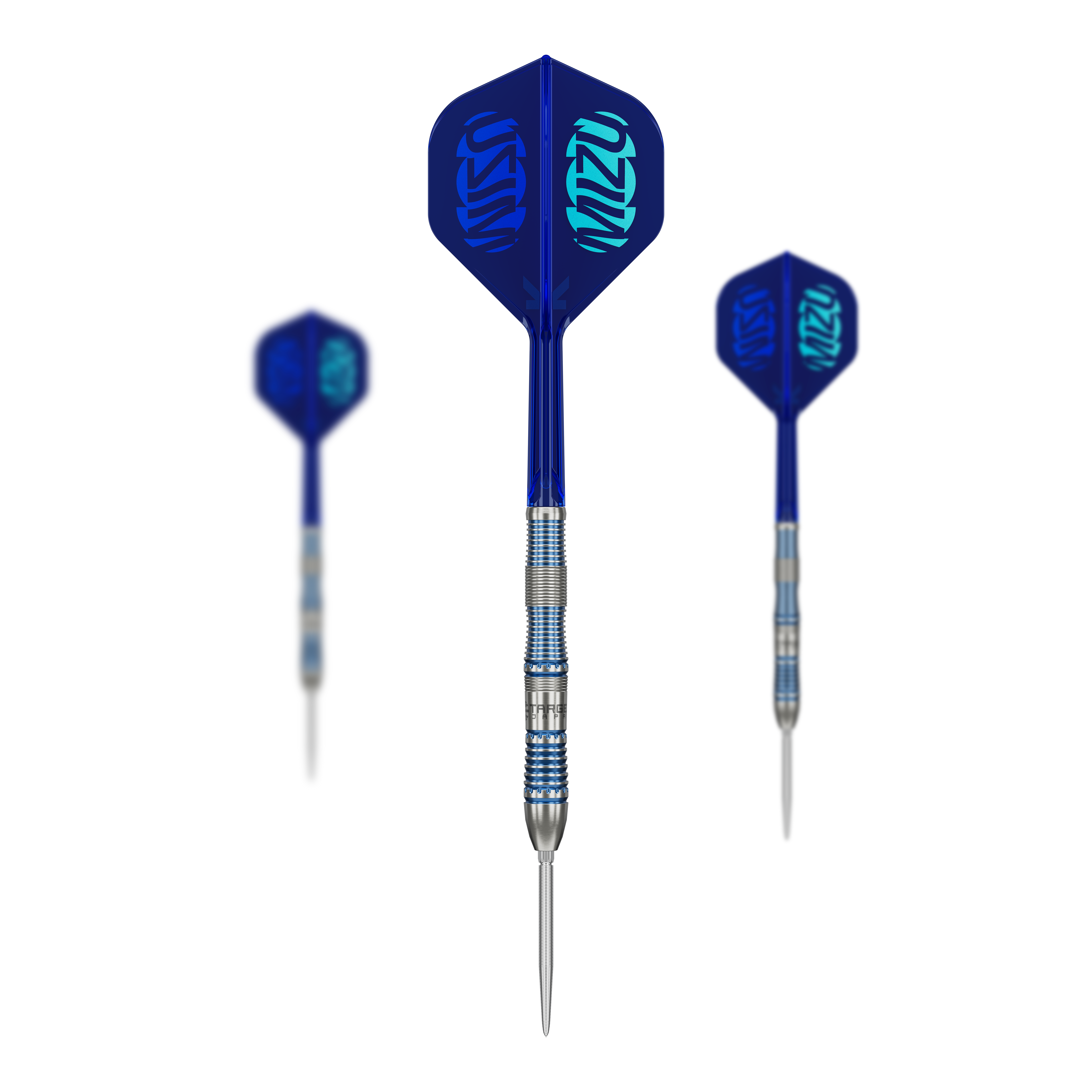Freccette in acciaio con punta svizzera Target Japan Mizu Series 02 Gezeigt werden die Target Japan Mizu Series 02 Swiss Point Steeldarts. Diese Steeldarts sind Teil der japanischen Mizu Serie von Target.