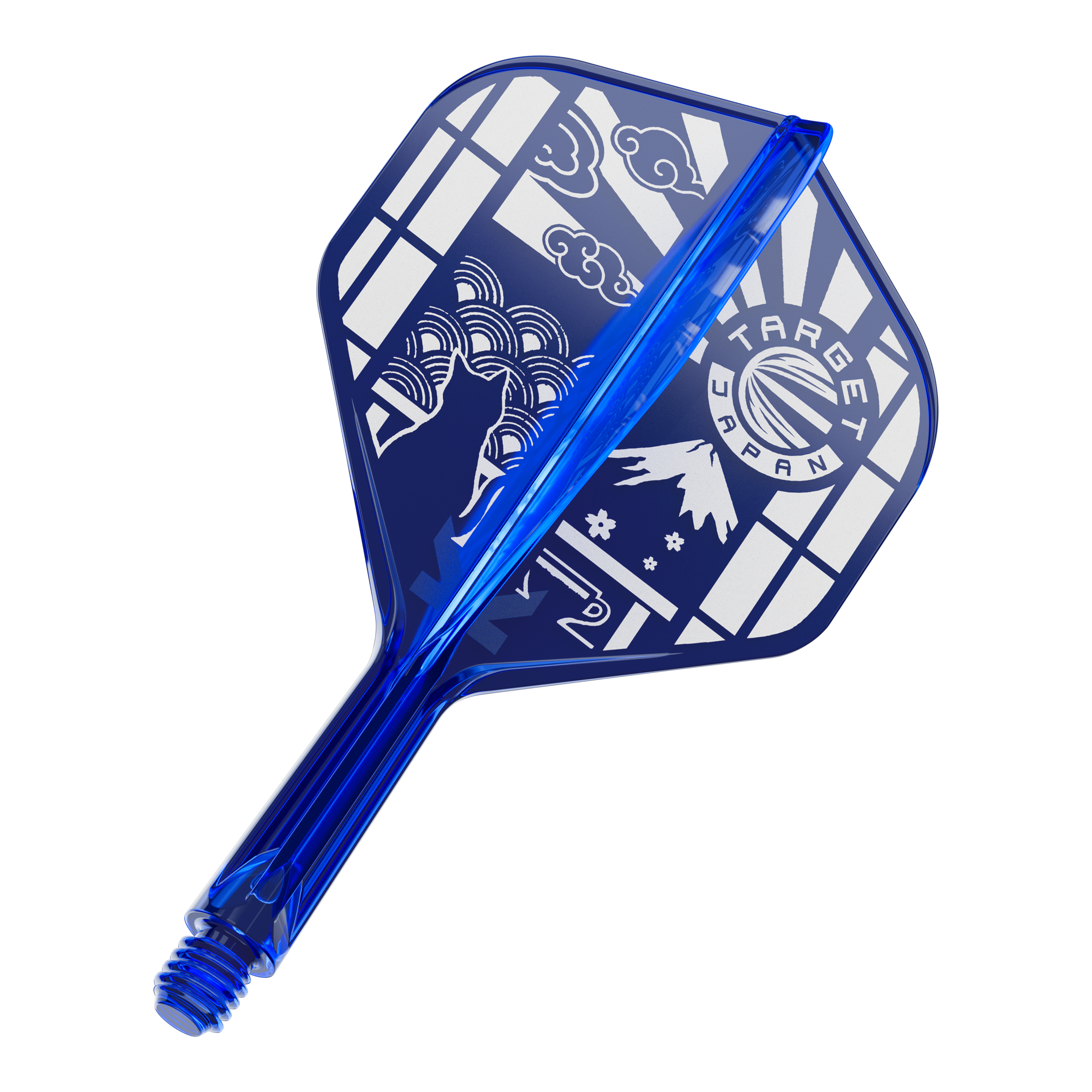 Target Japan K-Flex Blue Limited No2 Voli Standard Zu sehen ist das Produkt '410291 Target Japan K-Flex Blue Limited No2 Flights 19mm 1'. Diese blauen Flights sind eine limitierte Edition für Darts.