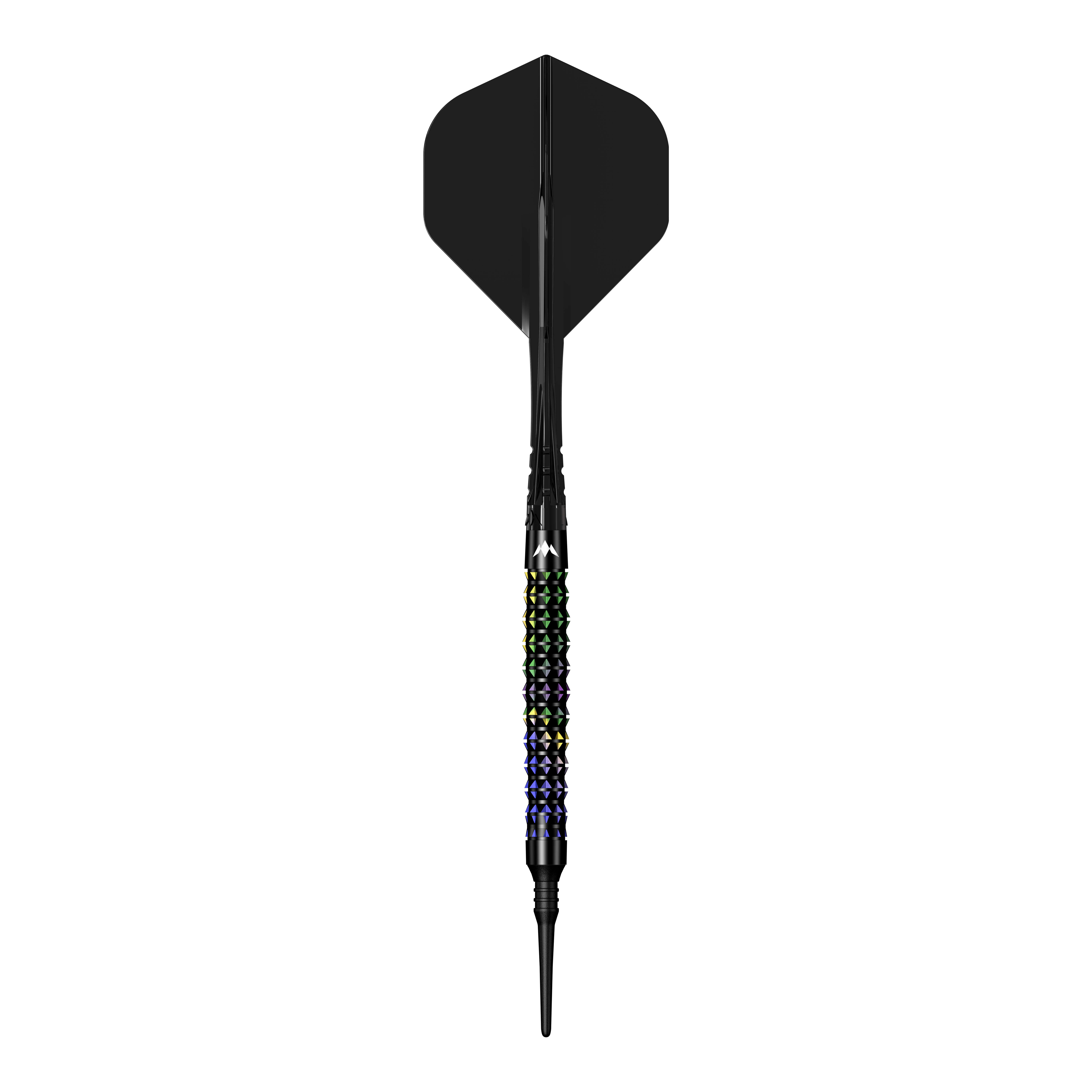 Mission Black Opal Softdarts - 20g liegt auf einem weißen Hintergrund. Diese Softdarts sind für präzises Dartspiel ausgelegt.