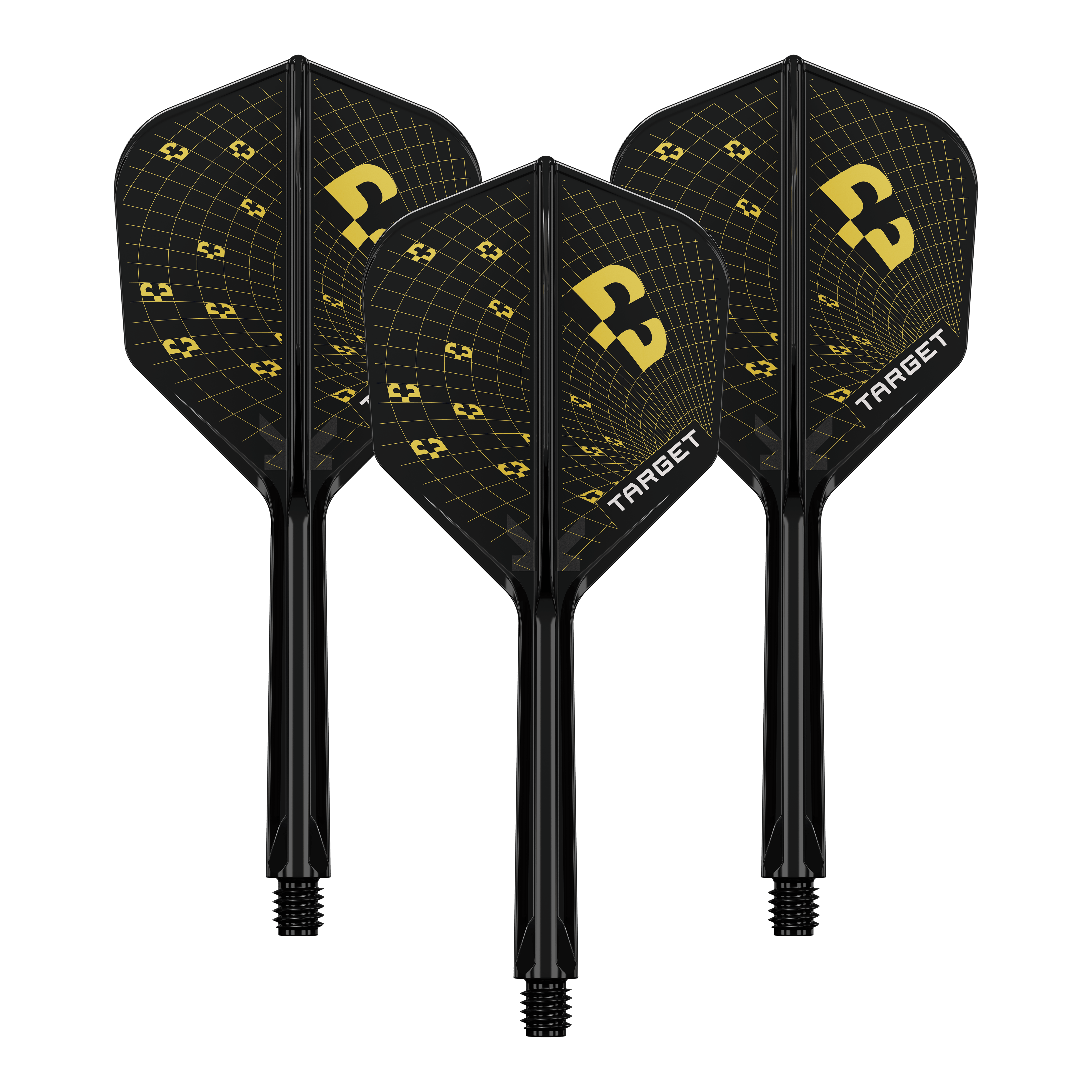 Alette Target K-Flex Bolide n. 6 Foto eines Sets von Dart-Flights, vermutlich Target K-Flex Bolide No6 in 33mm. Es sind mehrere der Flights zu sehen.
