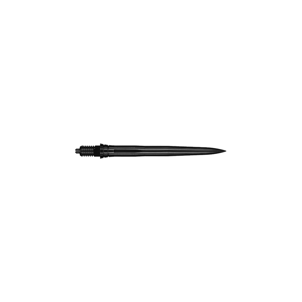 Punte per freccette Caliburn EZ-EVO - Lisce - Nere Das Bild zeigt EVO181 Caliburn EZ-EVO Dartspitzen Smooth Schwarz 28mm. Es handelt sich um schwarze Dartspitzen in glatter Ausführung.