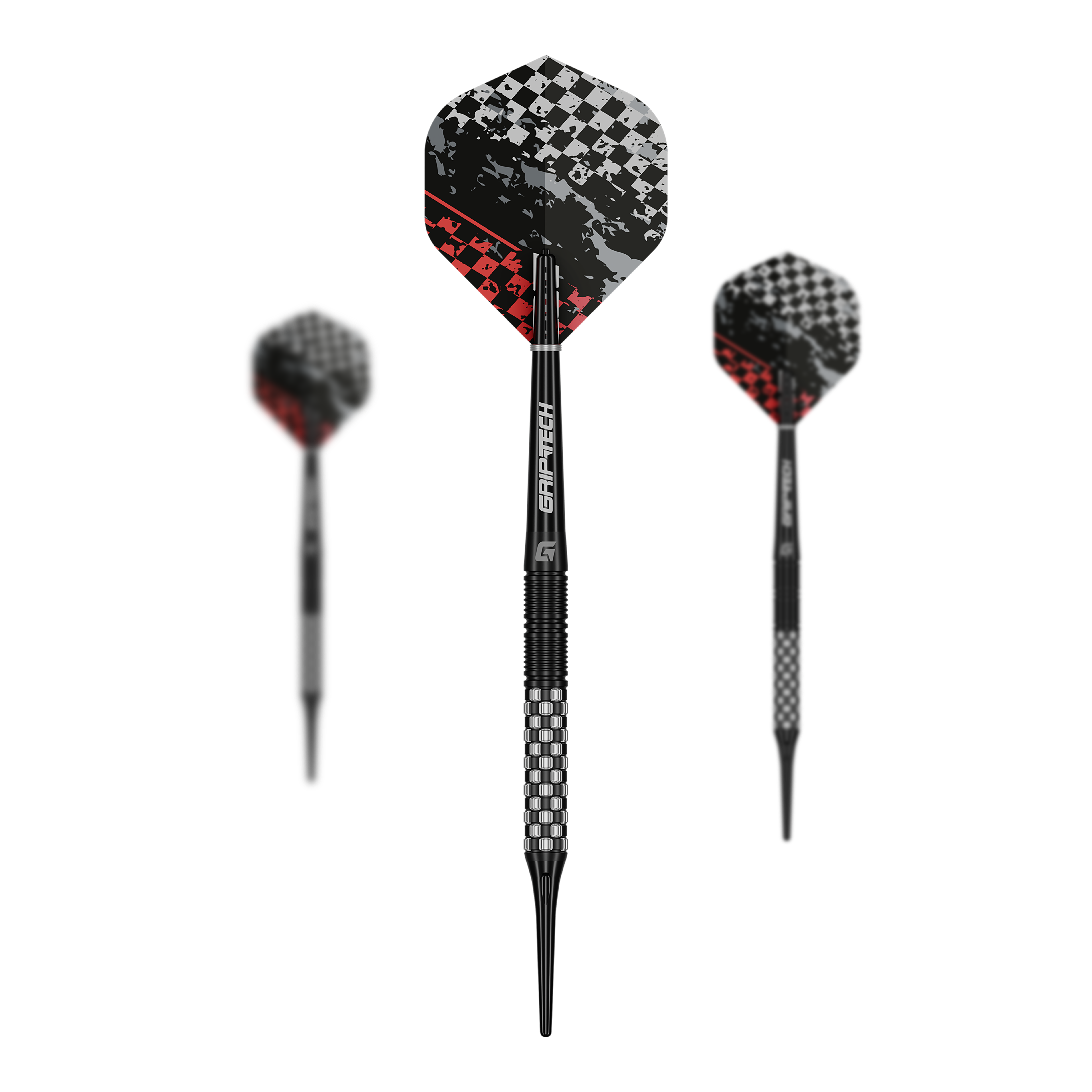 Freccette morbide GOAT Finish Line - 20 g Das Bild zeigt die GOAT Finish Line Tungsten Softdarts mit einem Gewicht von 20g. Die Darts sind für das Softdartspiel konzipiert.