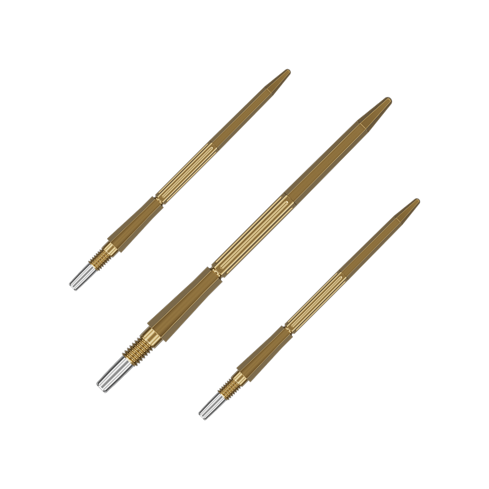 Punte per freccette Target Elysian Archetype 43 Swiss Point in acciaio - Oro Dieses Bild zeigt Dartspitzen in Gold, 42 mm lang, aus der Target Elysian Archetype 43 SwissPoint Serie. Die Dartspitzen sind einzeln dargestellt.