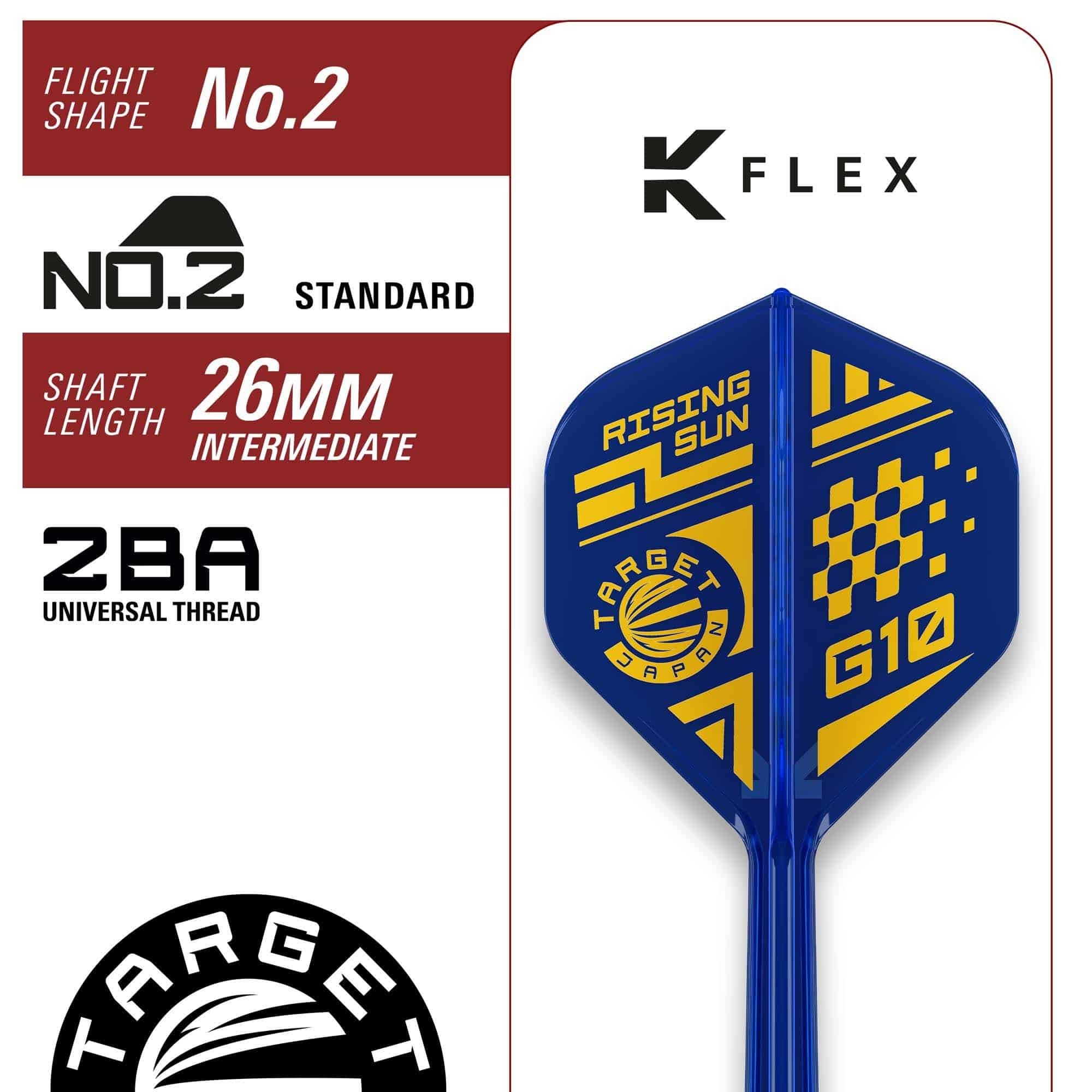 Freccette in acciaio Target Japan Rising Sun GEN10 Swiss Point Abgebildet sind die Target Japan Rising Sun GEN10 Swiss Point Steeldarts. Diese Steeldarts zeichnen sich durch besondere Präzision aus.