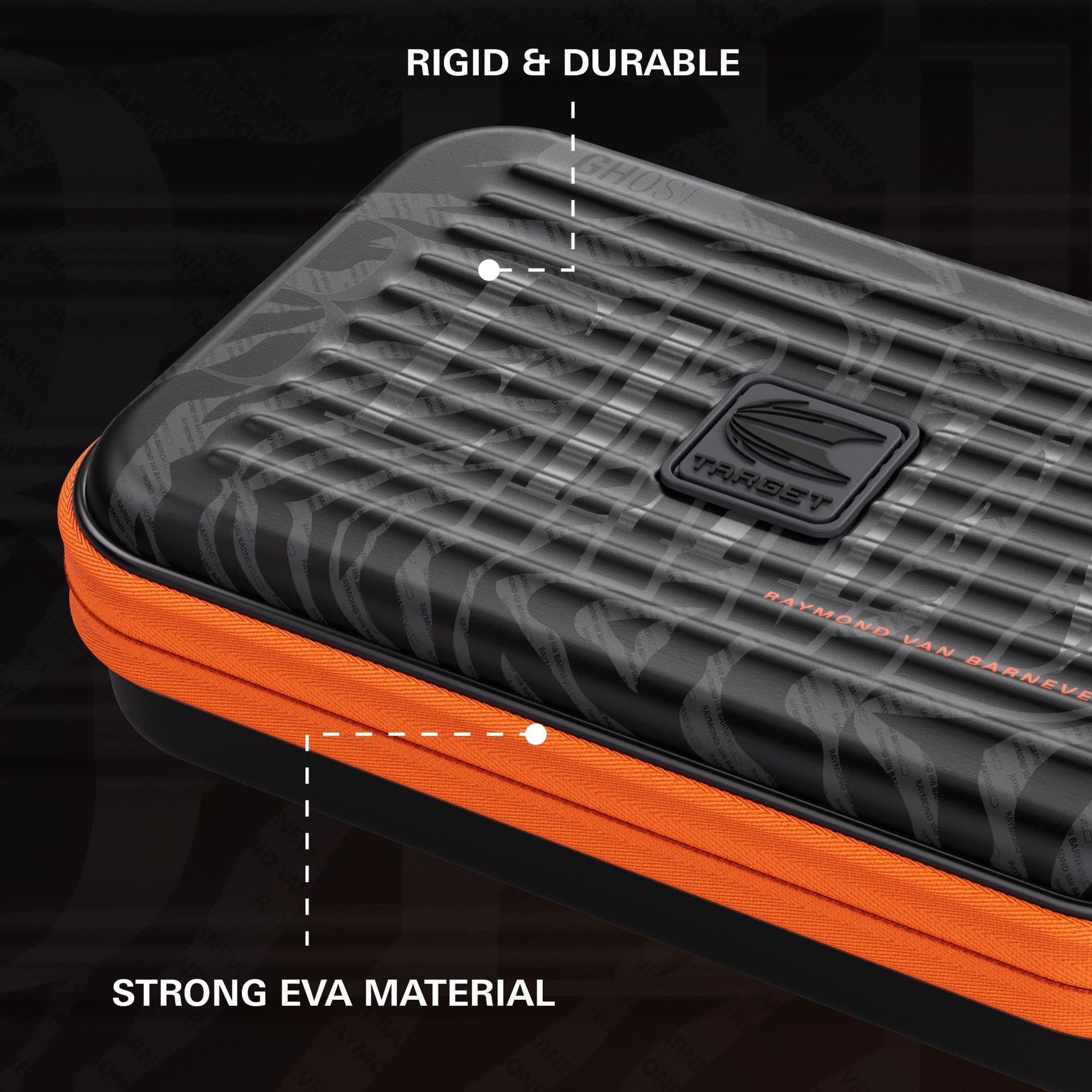 Custodia per freccette Takoma XL Ghost Series Raymond Van Barneveld Das Bild zeigt das Takoma XL Ghost Series Raymond Van Barneveld Dartcase. Das Dartcase dient zur sicheren Aufbewahrung von Dartpfeilen.