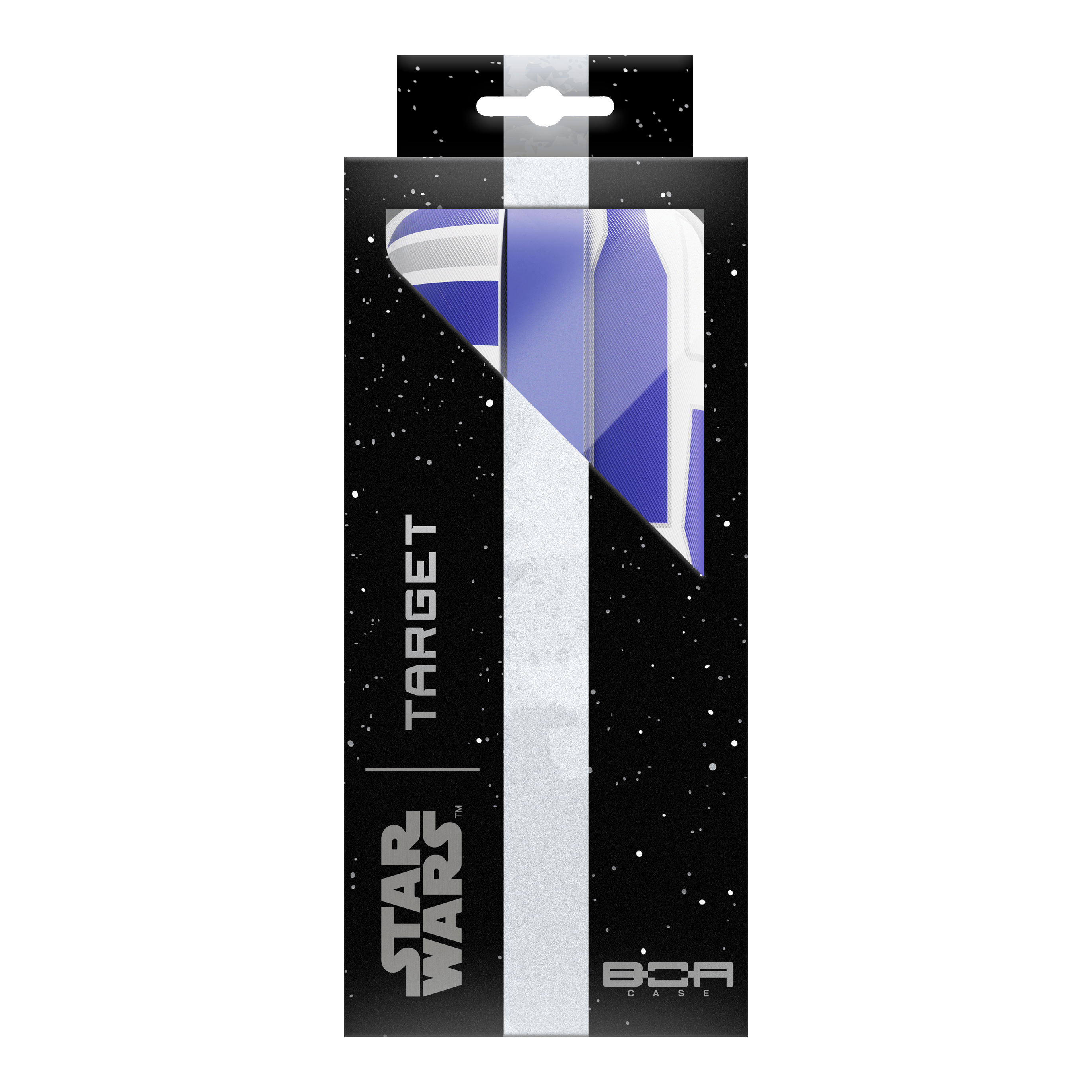 Portafreccette Target Star Wars Boa - R2D2 Gezeigt wird das Target Star Wars Boa Dartcase - R2D2. Es ist ein Aufbewahrungsetui für Darts im R2D2-Design.