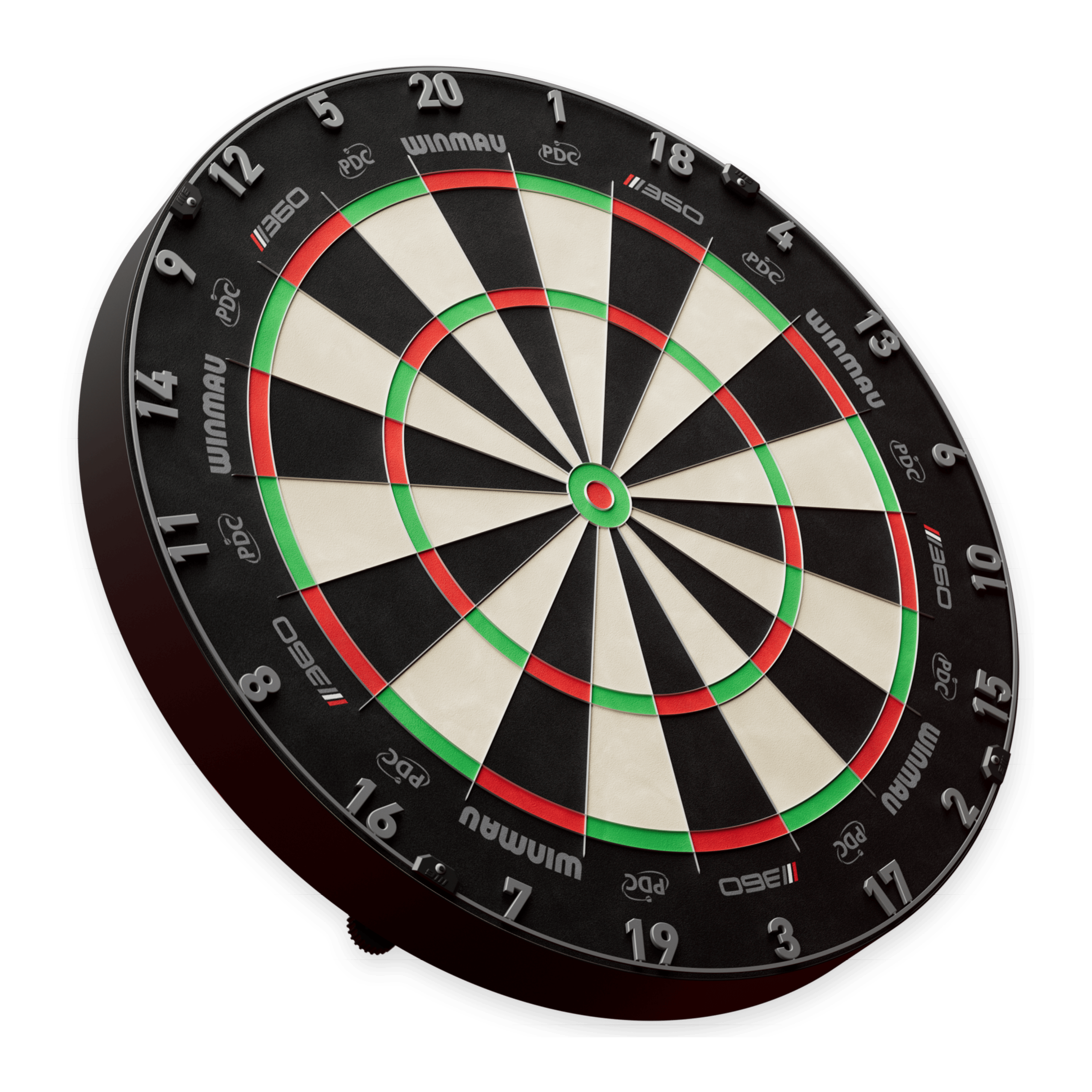Bersaglio per freccette in acciaio Winmau Blade 6 Triple Core 360 Zu sehen ist ein Dartboard aus der Nähe. Die Datei heißt '3060_Winmau_Blade_360_Steeldartboard_2b'.