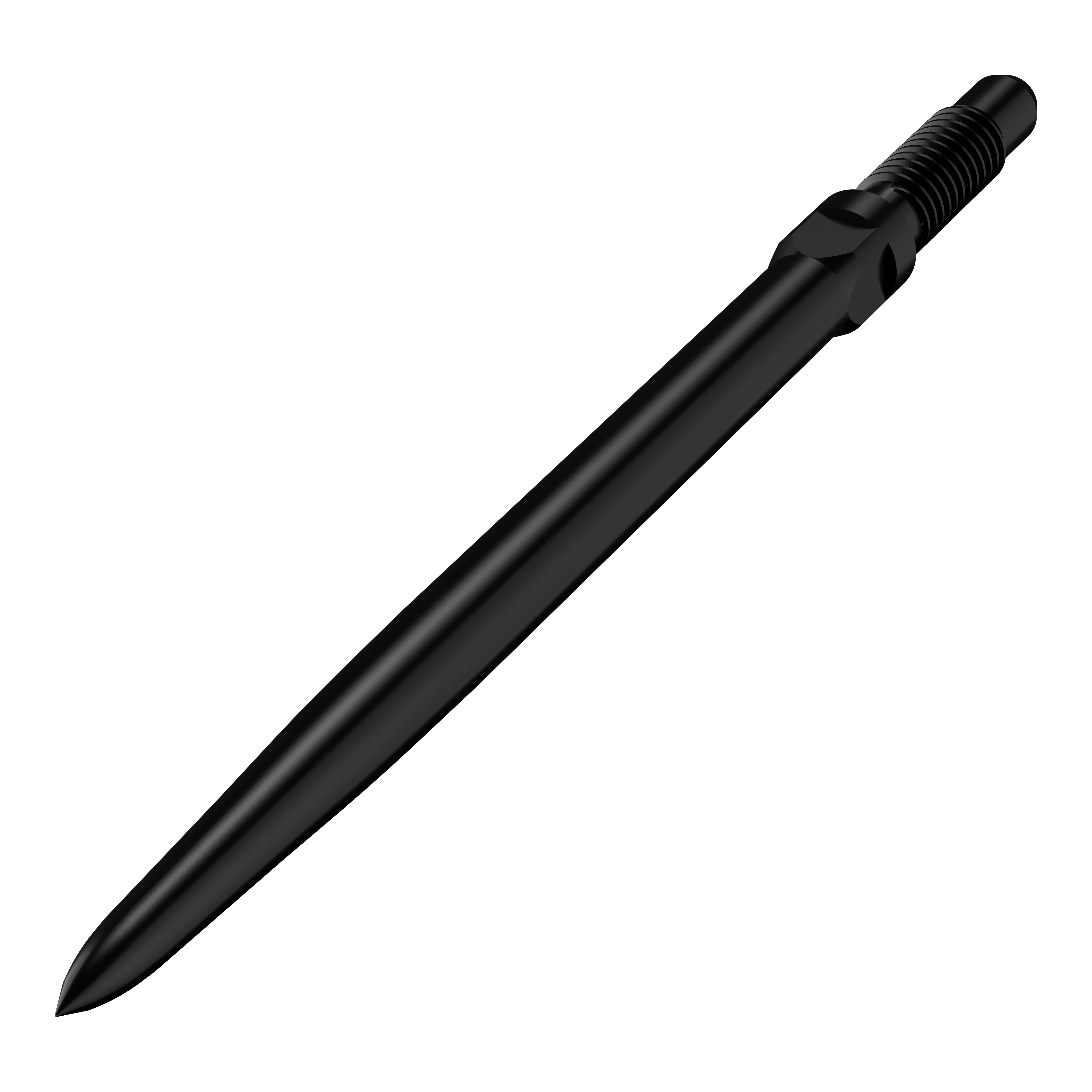 Punte per freccette convertibili Bulls NL - Lisce - Nere Das Bild zeigt einen Artikel mit dem Namen BU57700_BullsNL_Convertible_Points_Smooth_Schwarz_32mm_2. Abgebildet sind wahrscheinlich schwarze, glatte Dartspitzen in der Größe 32 mm.