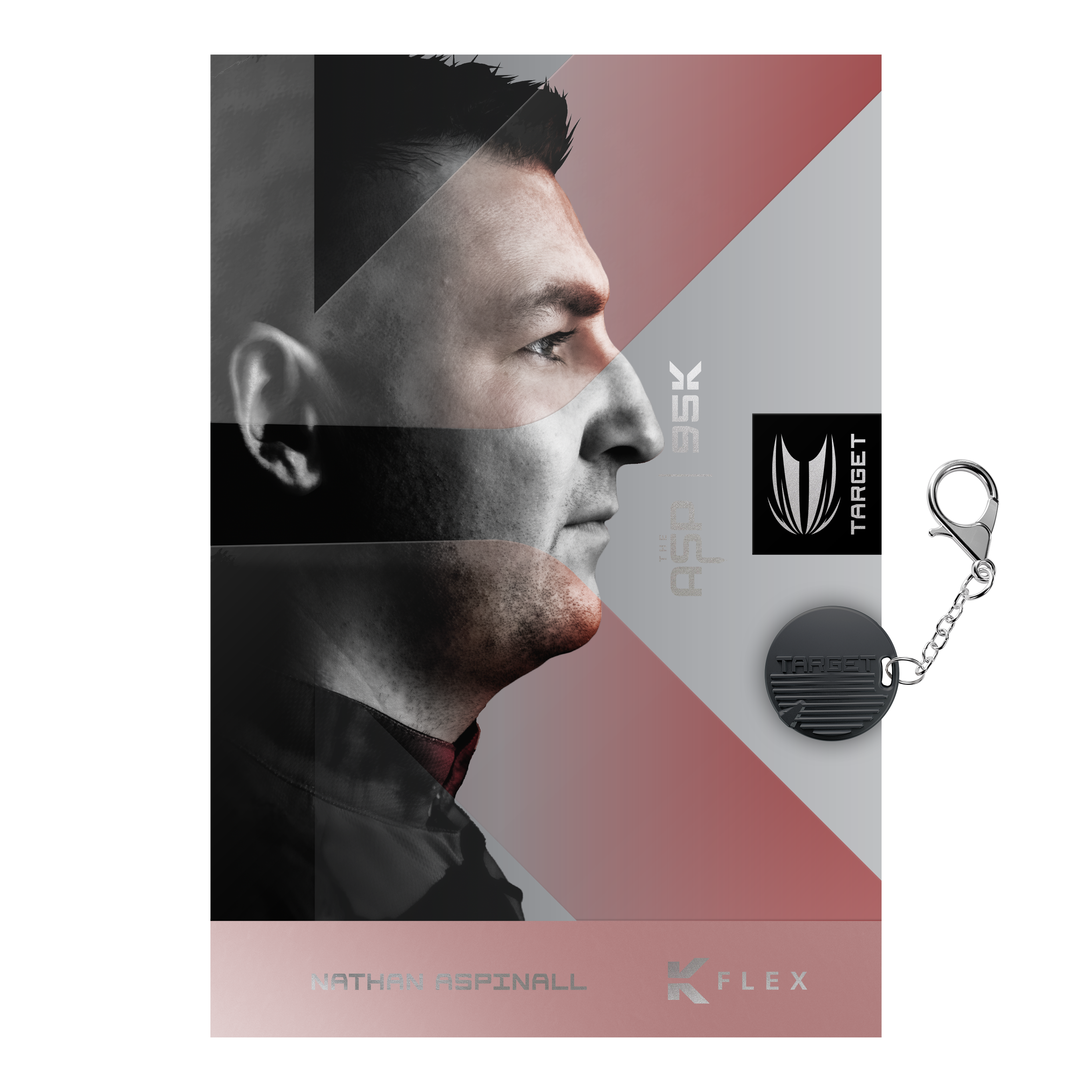 Freccette in acciaio Target Nathan Aspinall 95K Swiss Point Abbildung der Target Nathan Aspinall 95K Swiss Point Steeldarts. Das Bild zeigt die Details und das Design der Pfeile.