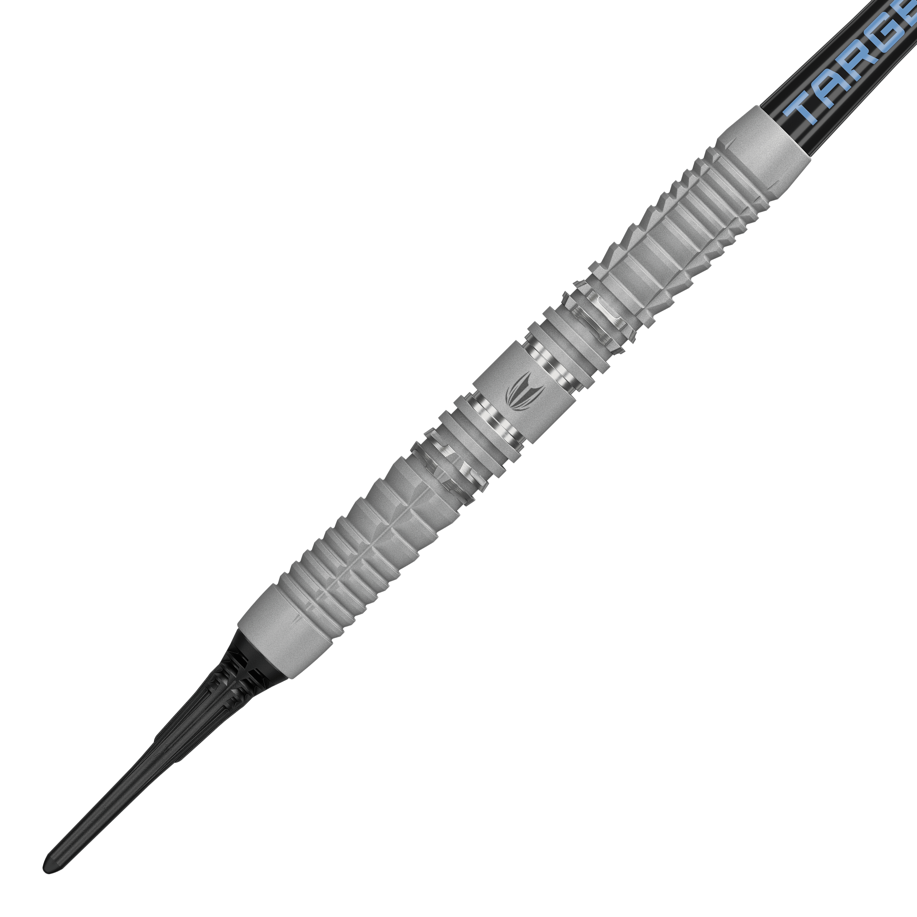 Target Cryo 12 freccette morbide Auf dem Bild sind die Target Cryo 12 Softdarts zu sehen. Sie werden aus einer anderen Perspektive präsentiert.