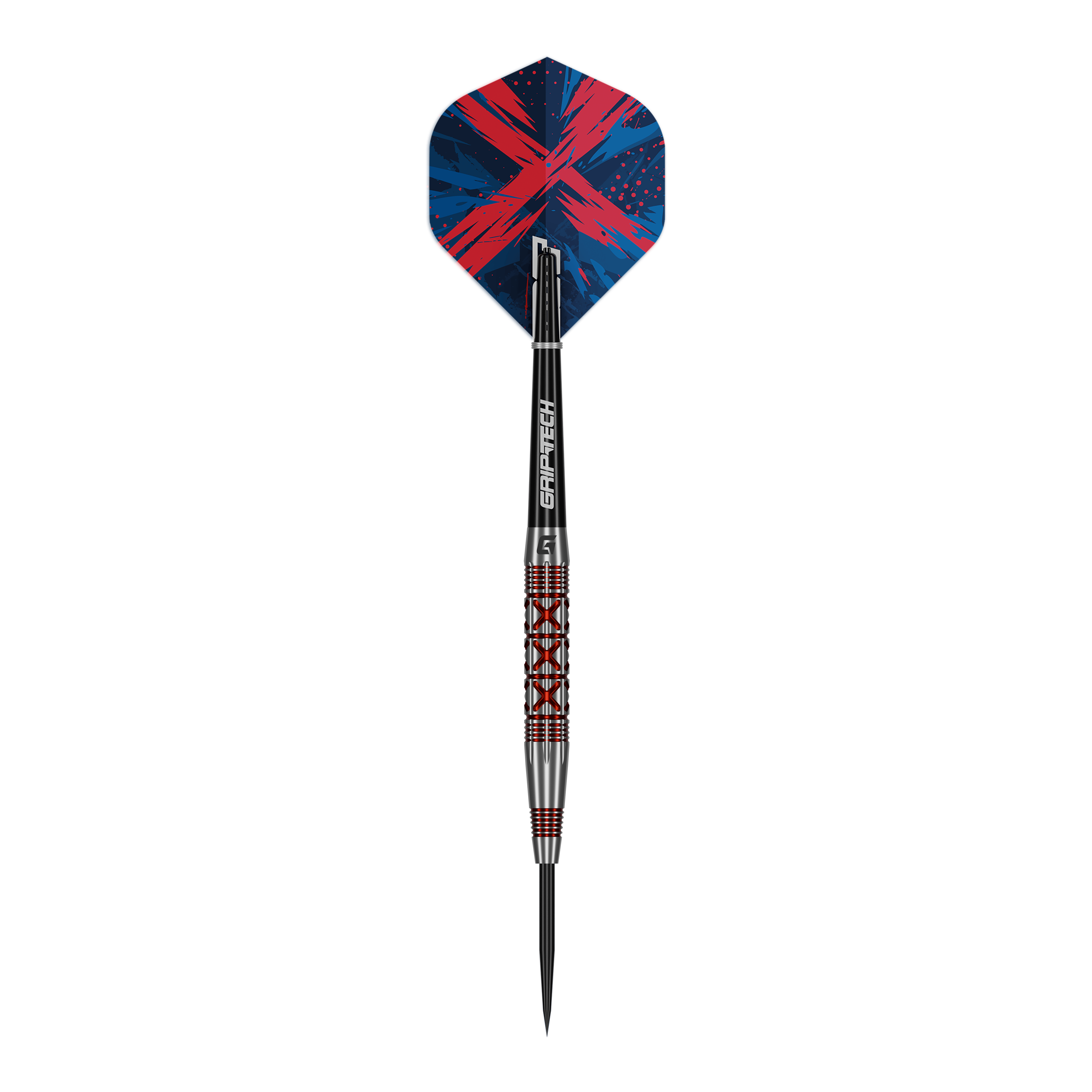 GOAT colpisce Steeldarts Abgebildet ist einer der GOAT Strikes Steeldarts. Der Dart ist schlank und aus Metall gefertigt.