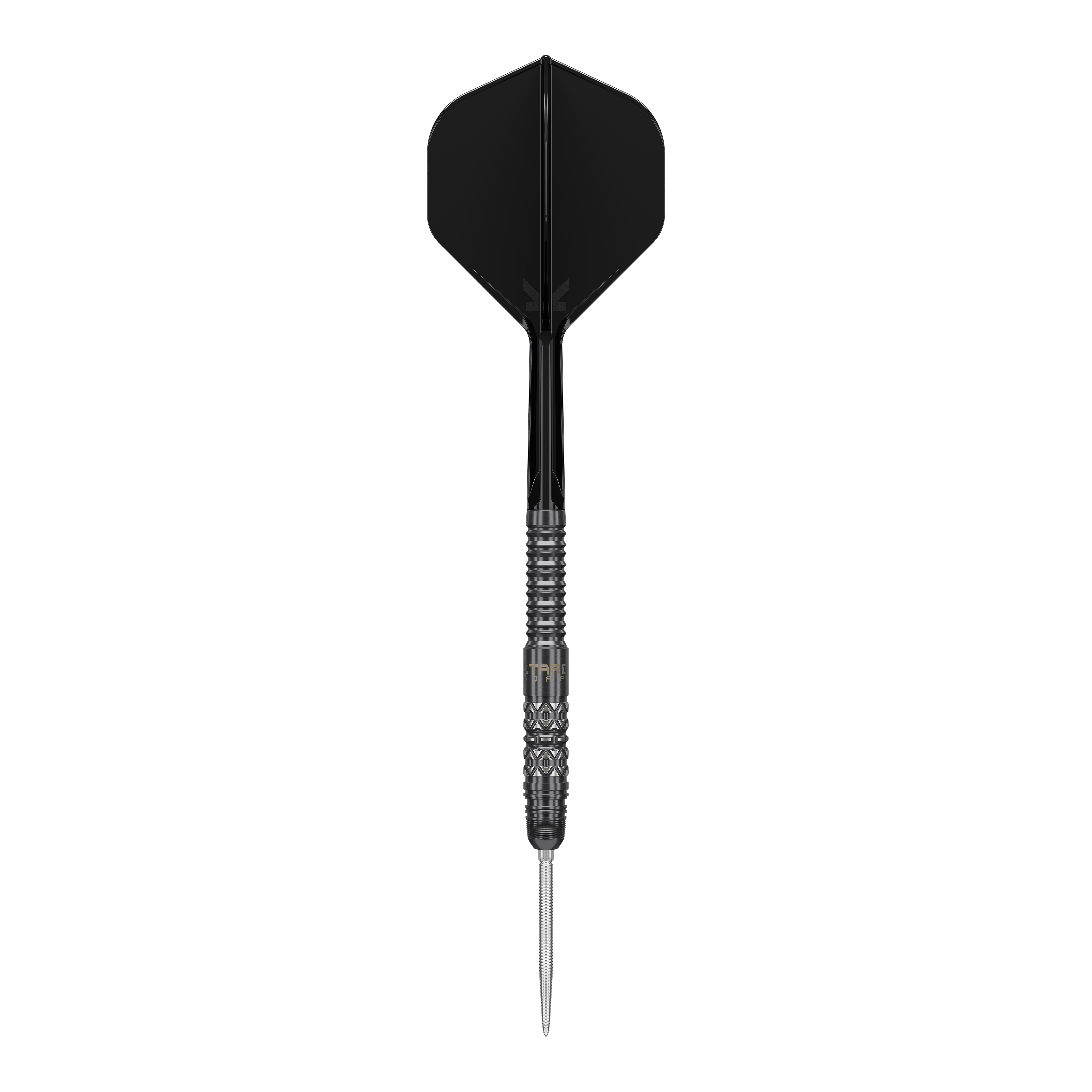 Freccette Target Japan Black Marque Creed Swiss Point in acciaio - 23 g Die Target Japan Black Marque Creed Swiss Point Steeldarts - 23g werden auf dem Bild gezeigt. Diese schwarzen Darts wirken hochwertig und professionell.