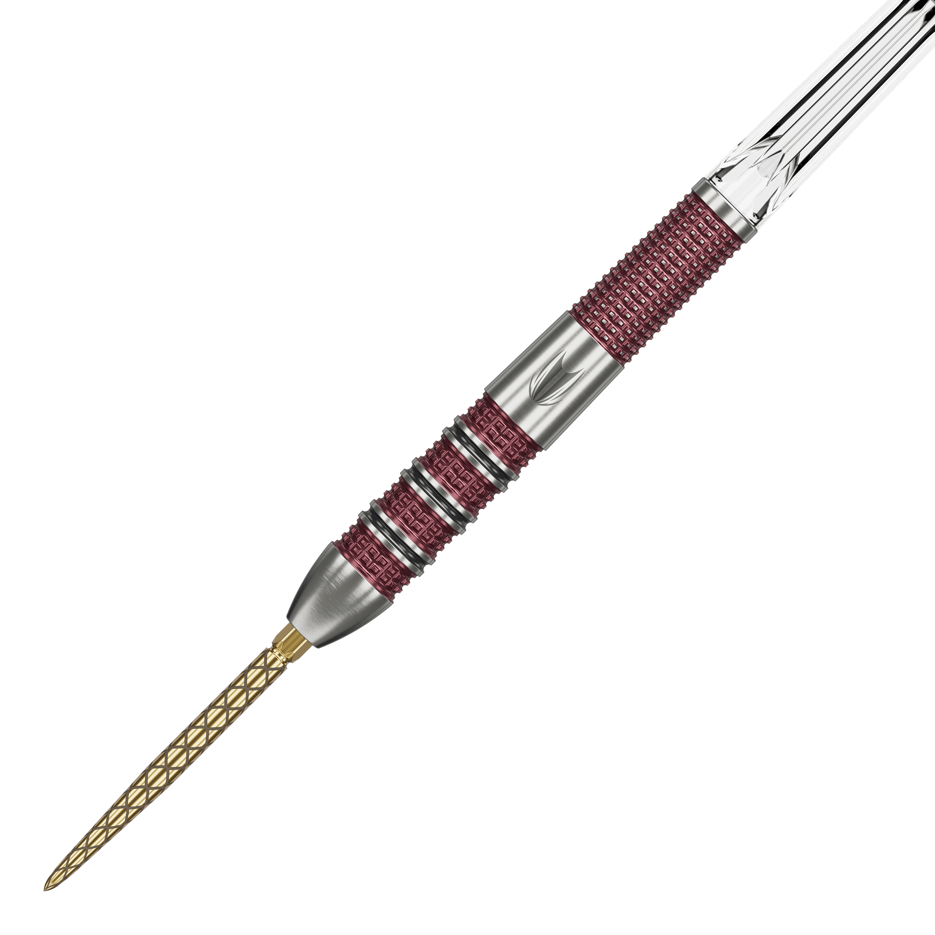 Freccette in acciaio Target Stephen Bunting 95K Swiss Point Dies ist ein Target Stephen Bunting 95K Swiss Point Steeldart. Der Dartpfeil hat eine silberne und rote Griffzone sowie eine goldfarbene Spitze.