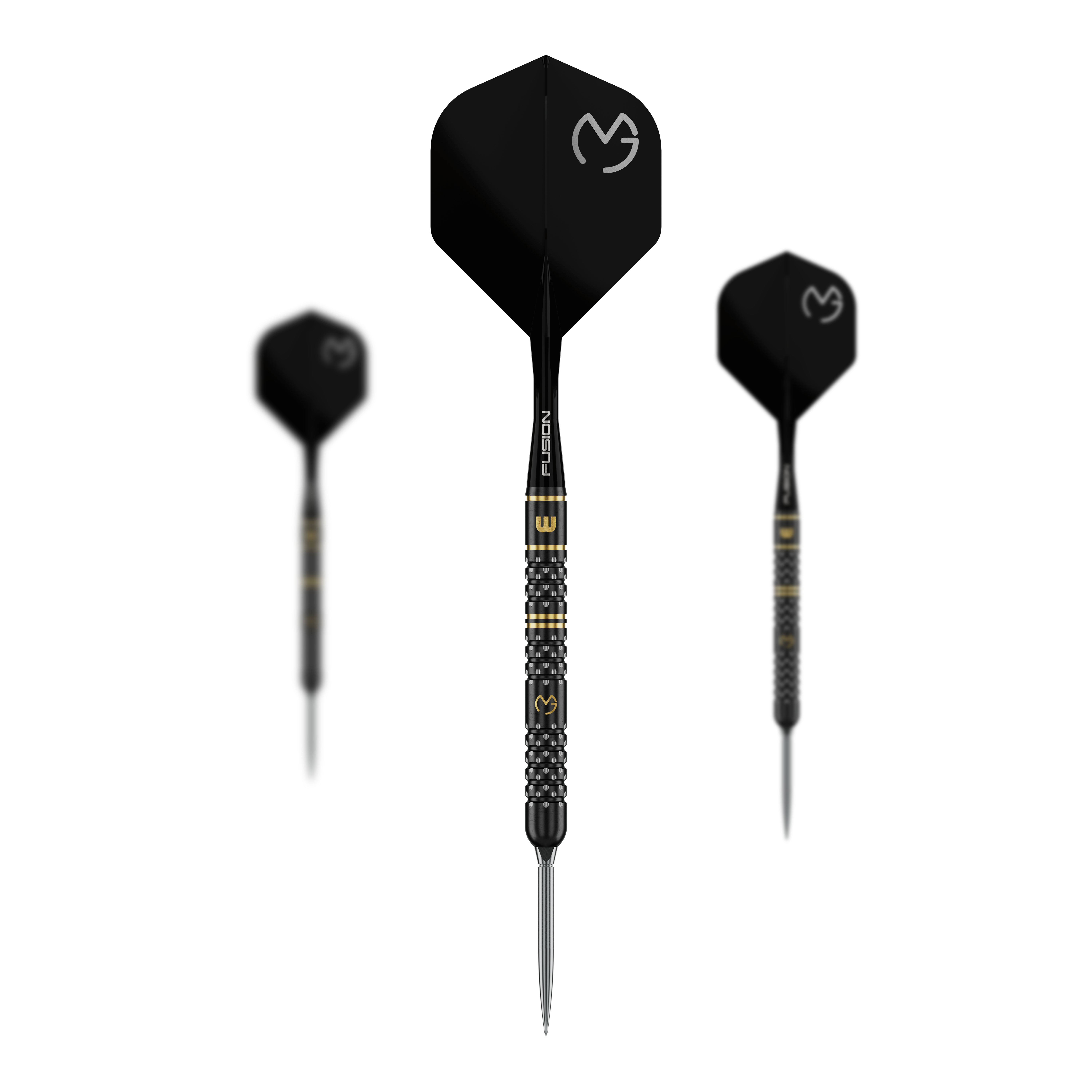 Freccette in acciaio Winmau Michael Van Gerwen W-MAX Switch Point Das Bild zeigt Winmau Michael Van Gerwen W-MAX Switch Point Steeldarts als Set. Mehrere Darts sind enthalten.