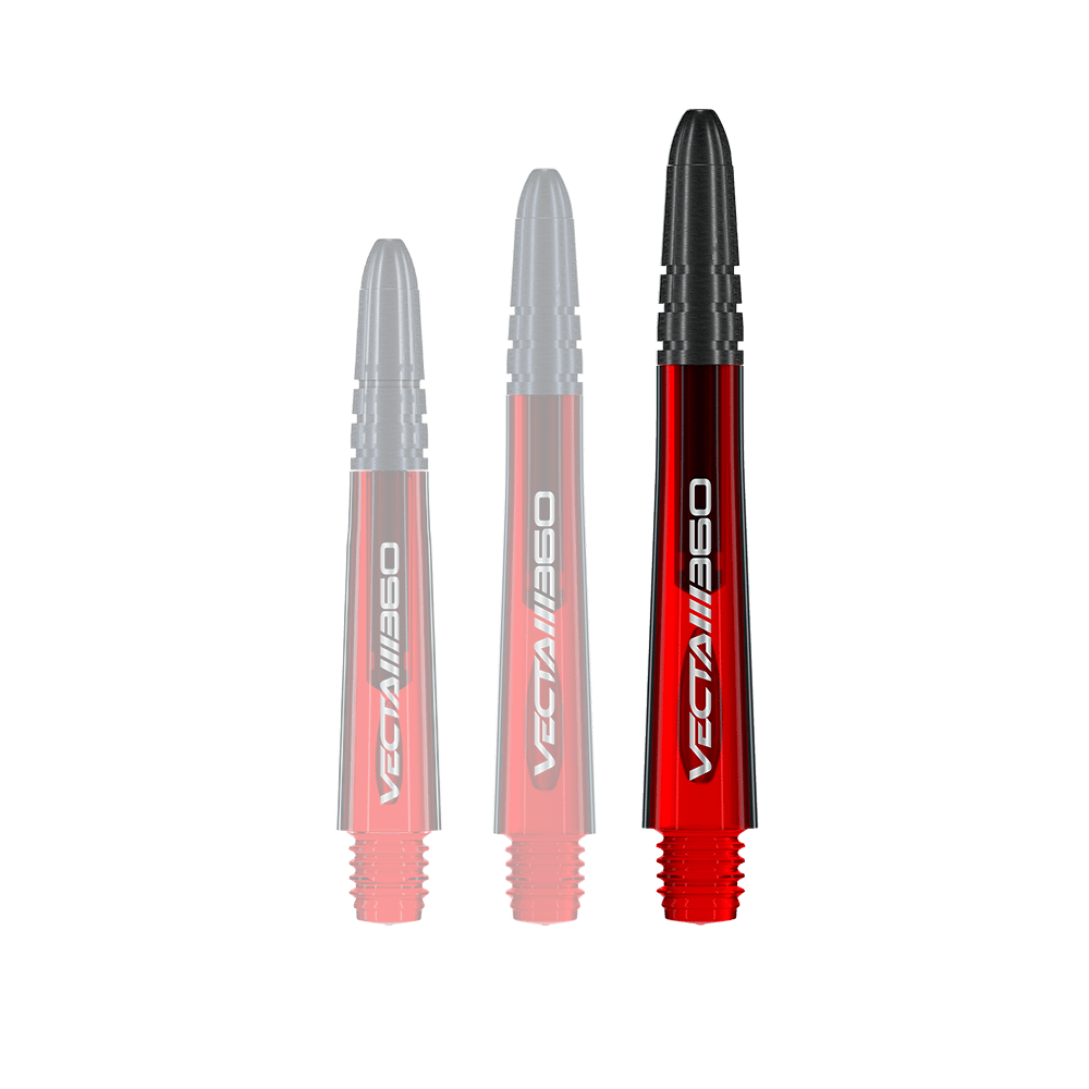 Aste Winmau Vecta Blade 360 - Rosse Dieses Bild zeigt einen roten Dart-Schaft mit dem Namen 7025-219_Winmau_Vecta_Blade360_Shafts_Rot_40mm_1. Das Produkt ist 40 mm lang und hat ein schlichtes Design.