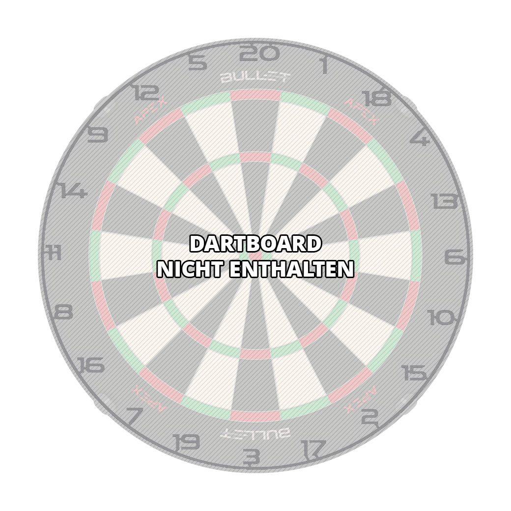 Anello numerico per bersaglio per freccette Hier ist ein weiteres Bild eines grauen Zahlenrings für ein Dartboard zu sehen. Der Dateiname lautet BT1000110_Bullet_Dartboard_Zahlenring_Grau_3.