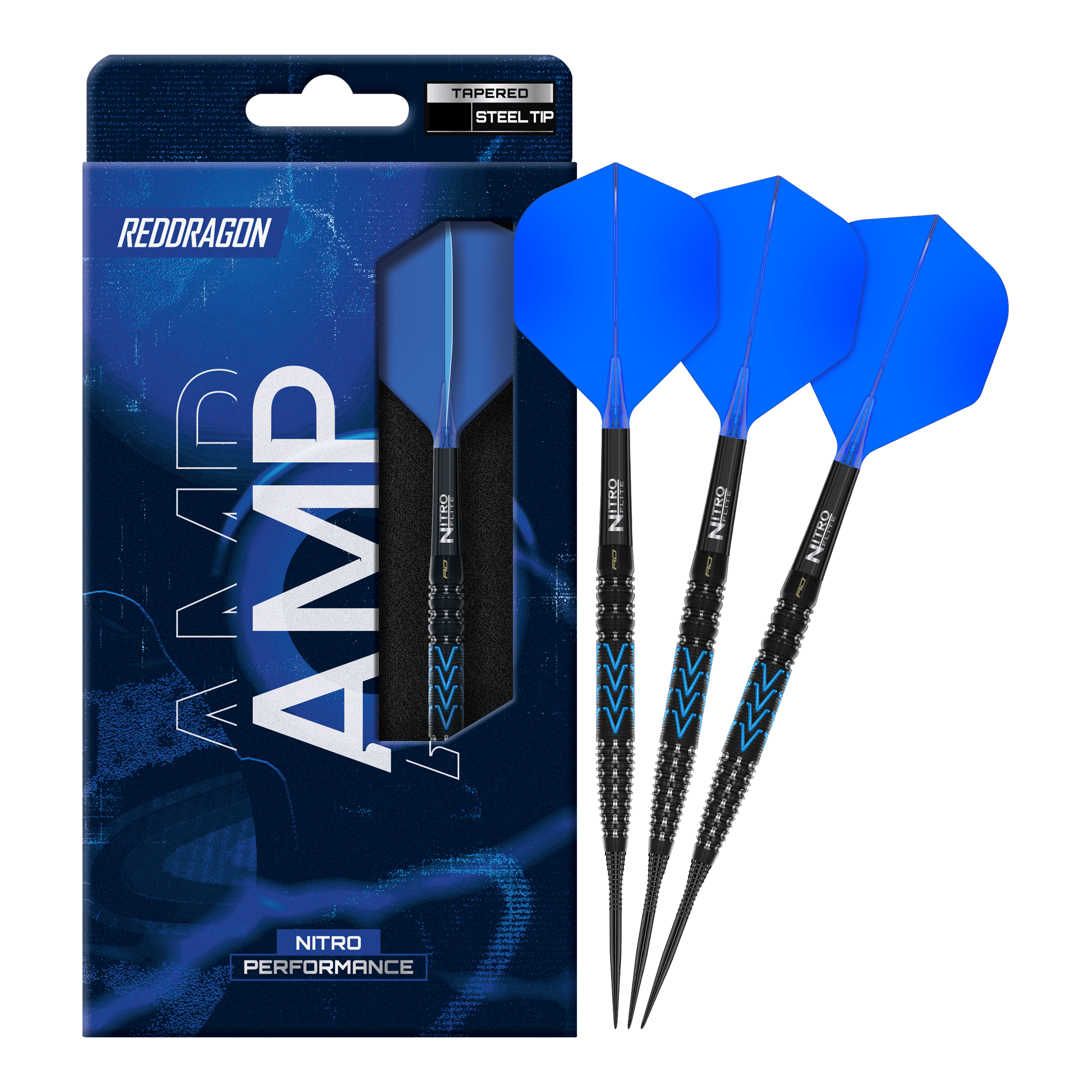 Freccette in acciaio affusolate Red Dragon Amp Dies ist ein Bild der Red Dragon Amp Tapered Steeldarts. Die Darts sind für professionelle Spieler entwickelt.