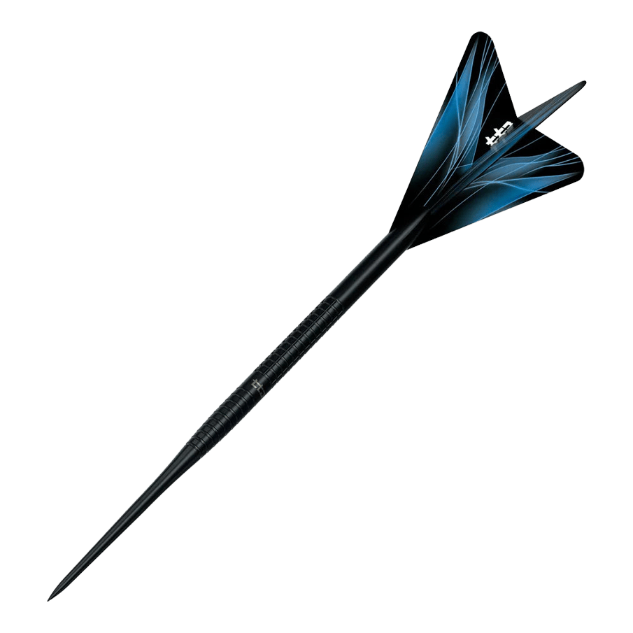 Caliburn TTD Complete Titanium T1 Black Steeldarts - 5 g Das Bild zeigt den Caliburn TTD Complete Titanium T1 Black Steeldarts - 5g. Der Dartpfeil besticht durch sein schwarzes Titan-Finish.