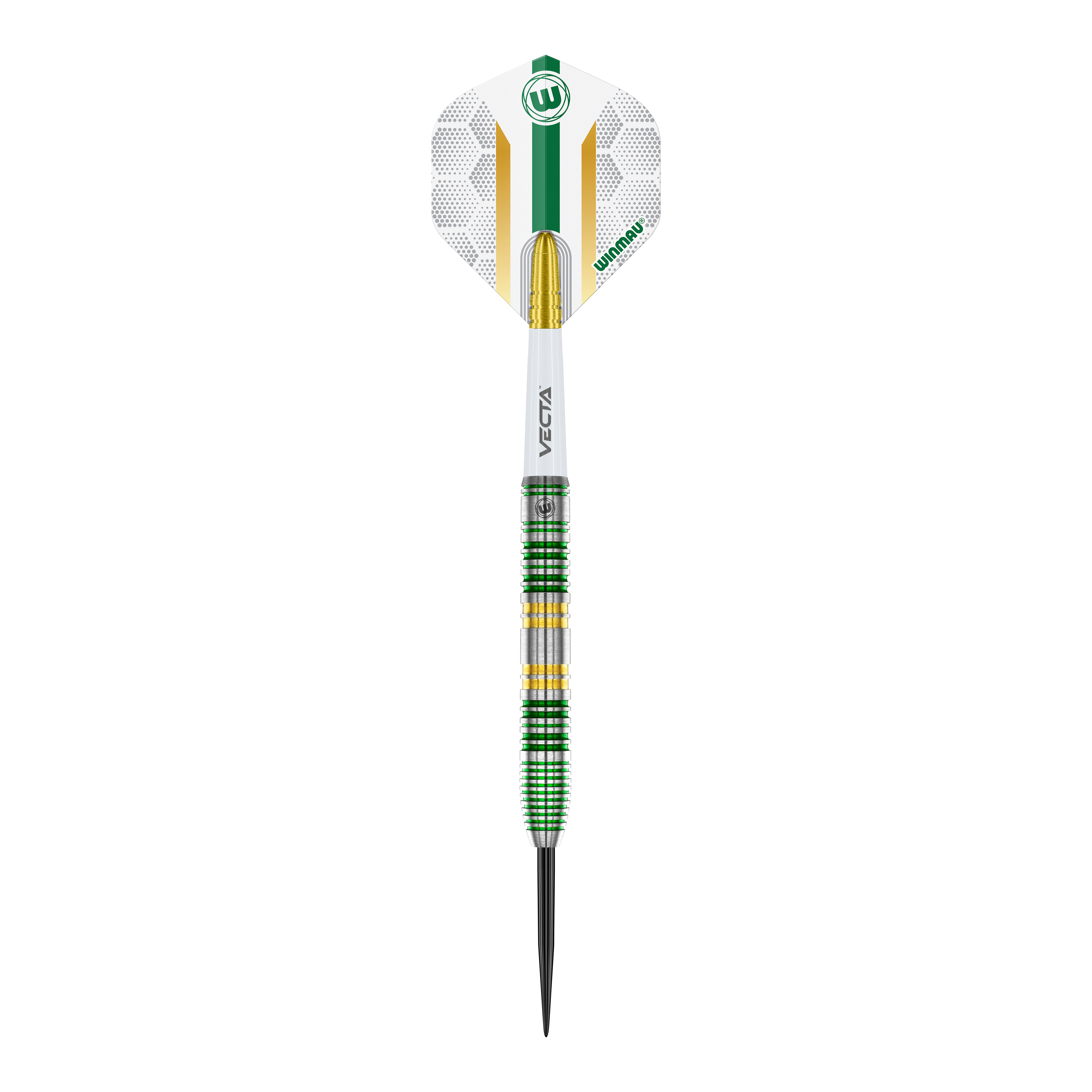Freccette in acciaio Winmau Xenon Ein einzelner Winmau Xenon Steeldart ist aus nächster Nähe abgebildet. Der Schaft ist schmal geformt.