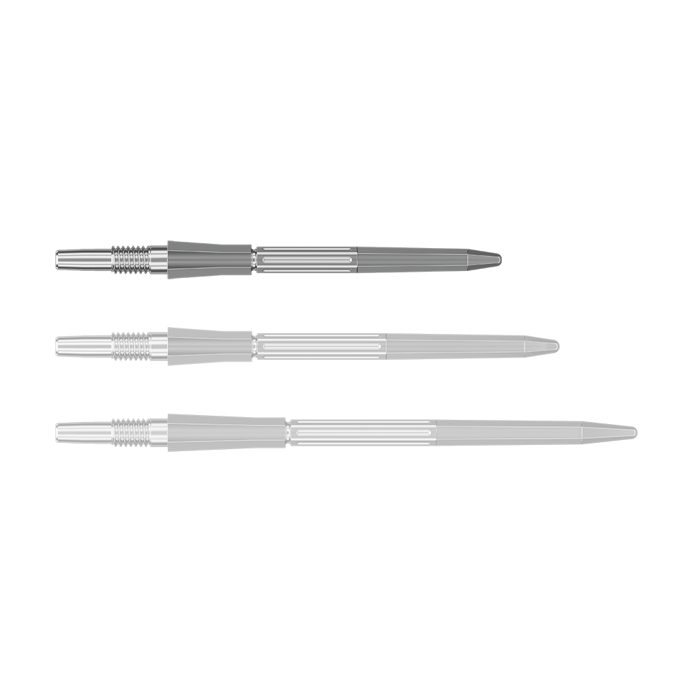 Punte per freccette Target Elysian Archetype 43 Swiss Point in acciaio - Argento Abgebildet ist eine silberne SwissPoint Dartspitze, 30 mm lang. Die Spitze stammt vermutlich von Target Elysian Archetype 43.