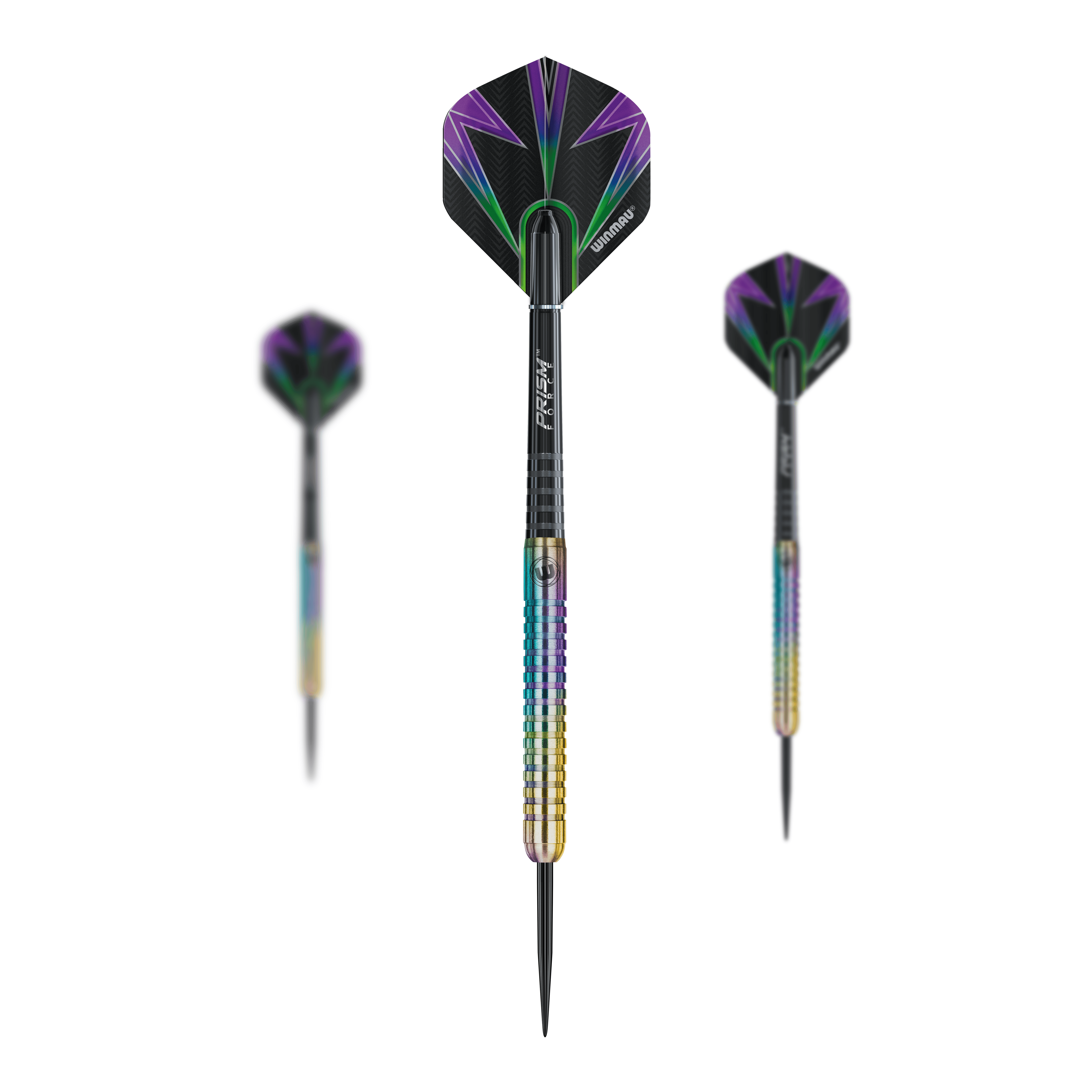 Freccette in acciaio Winmau Foxfire Urban Ein Set der Winmau Foxfire Urban Steeldarts ist hier abgebildet. Das Produkt besteht aus mehreren Darts.
