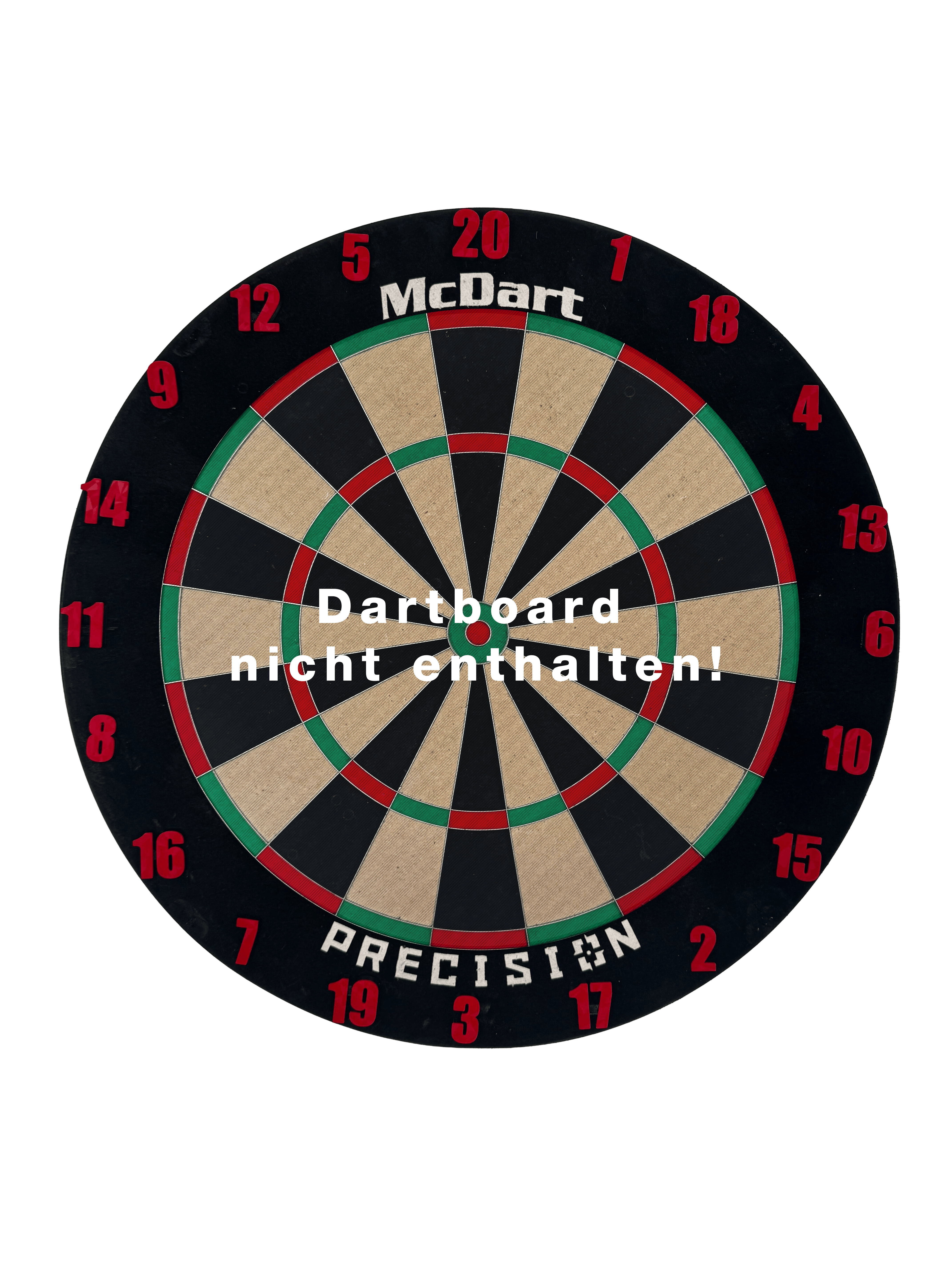 Anelli numerati per freccette McDart / Anello numerato classico Abgebildet ist ein klassisches rotes Board. Das Board hat eine rechteckige Form.