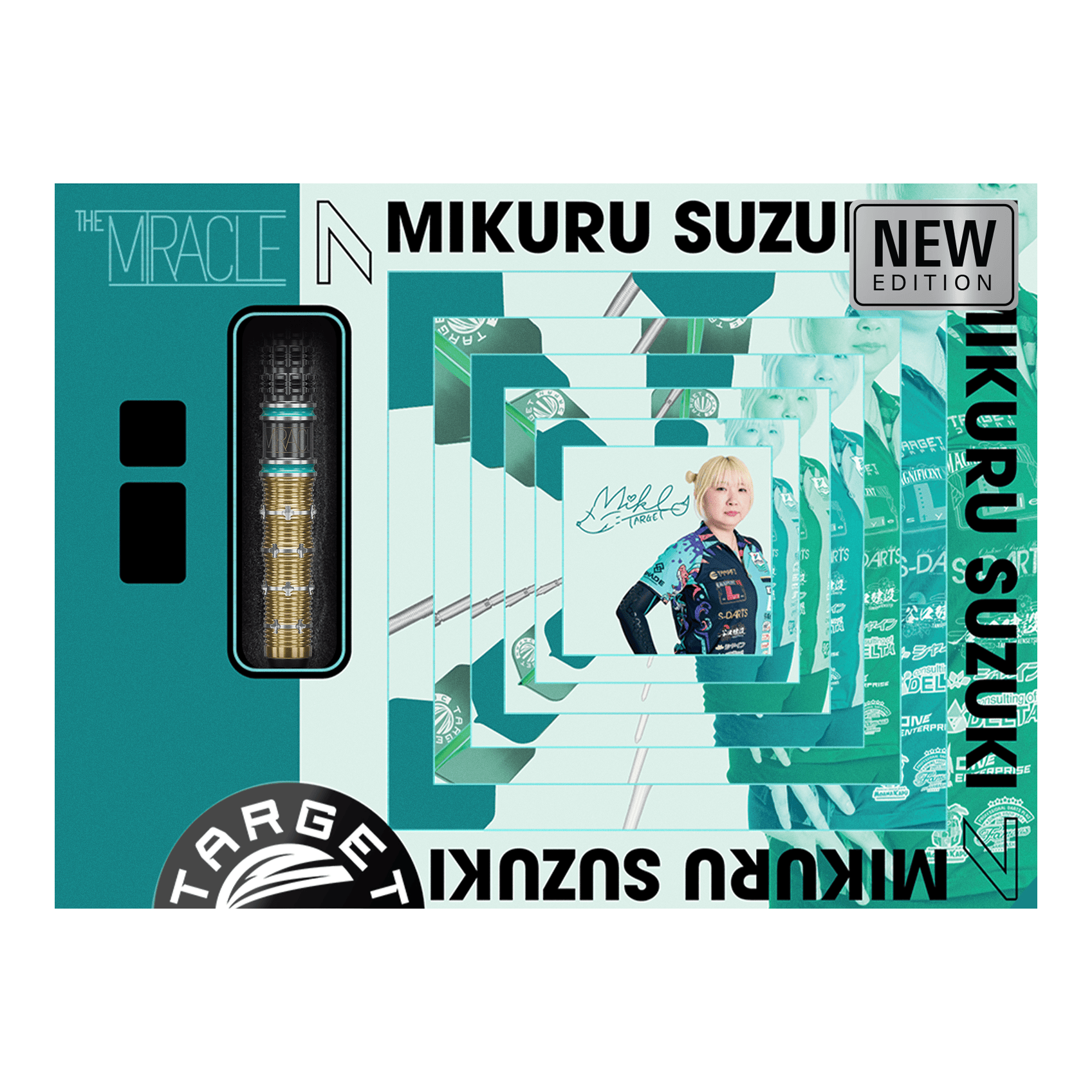 Freccette morbide Target Mikuru Suzuki The Miracle GEN7.5 - 19 g Zu sehen sind die Target Mikuru Suzuki The Miracle GEN7.5 Softdarts - 19g. Das Produkt ist für Softdart-Spiele konzipiert.