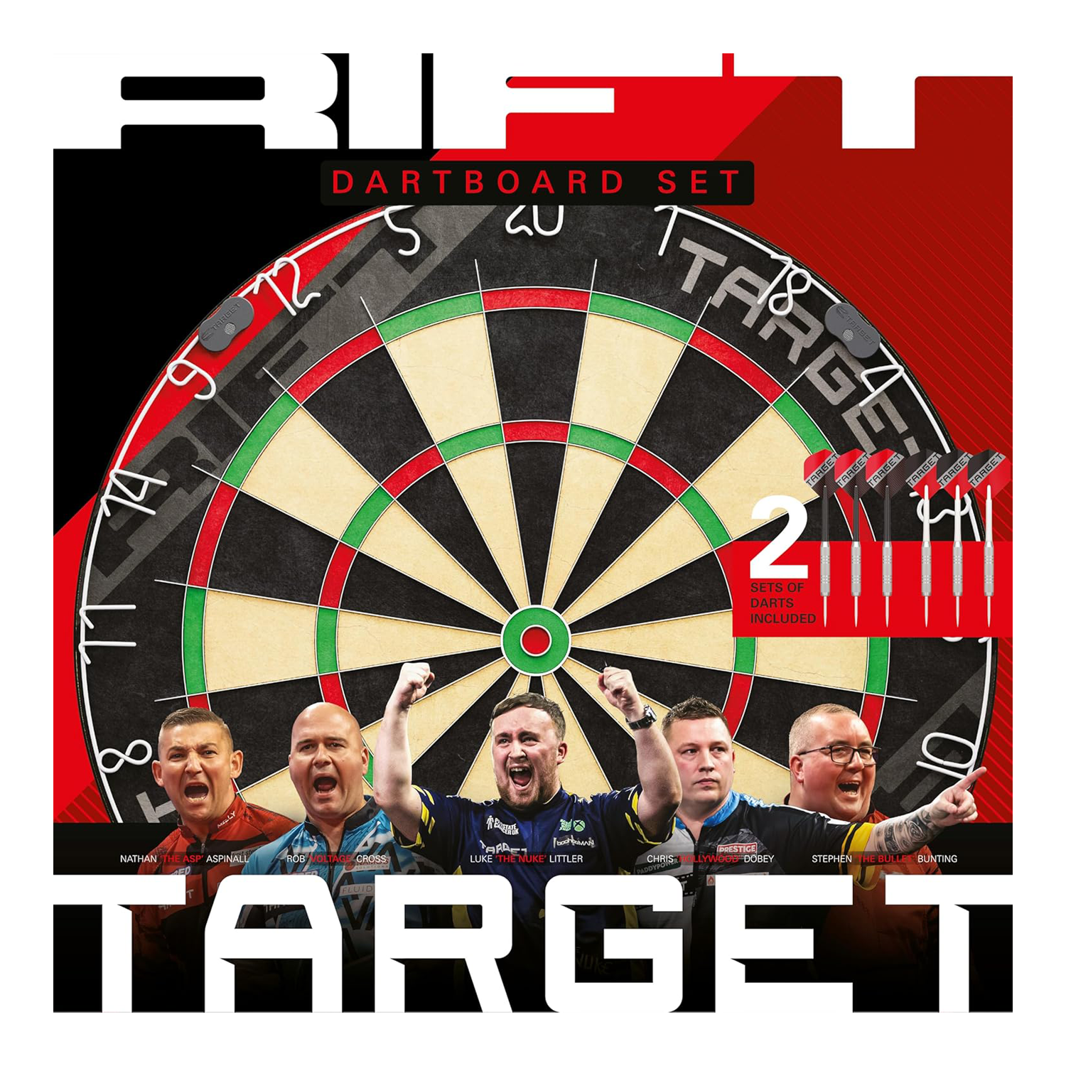 Set di bersagli per freccette in acciaio Target Rift Dieses Bild zeigt das Target Rift Steeldartboard Set. Das Dartboard Set ist robust und langlebig.