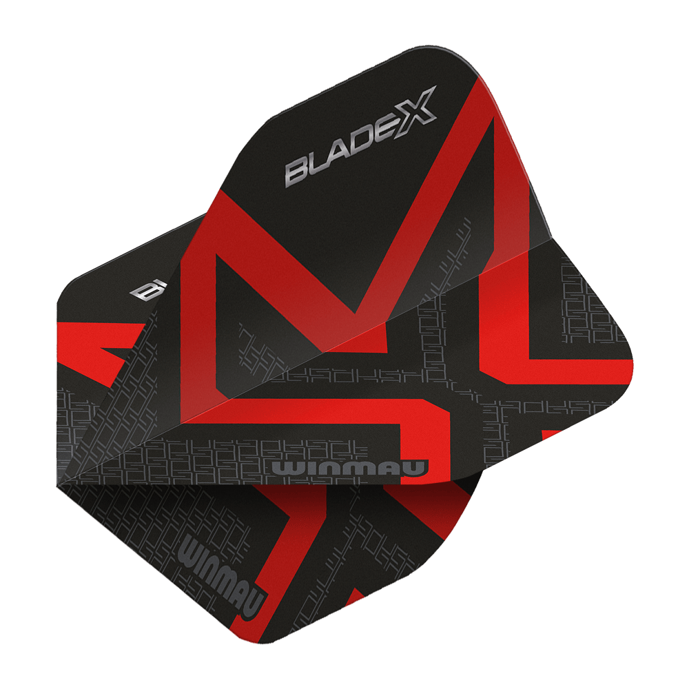 Alette standard Winmau Prism Delta Blade X Metallic Red No2 Hier sieht man den Winmau Prism Delta Blade X Metallic Red No2 Standard Flight. Das Produkt ist rot und wird für Dartpfeile verwendet.