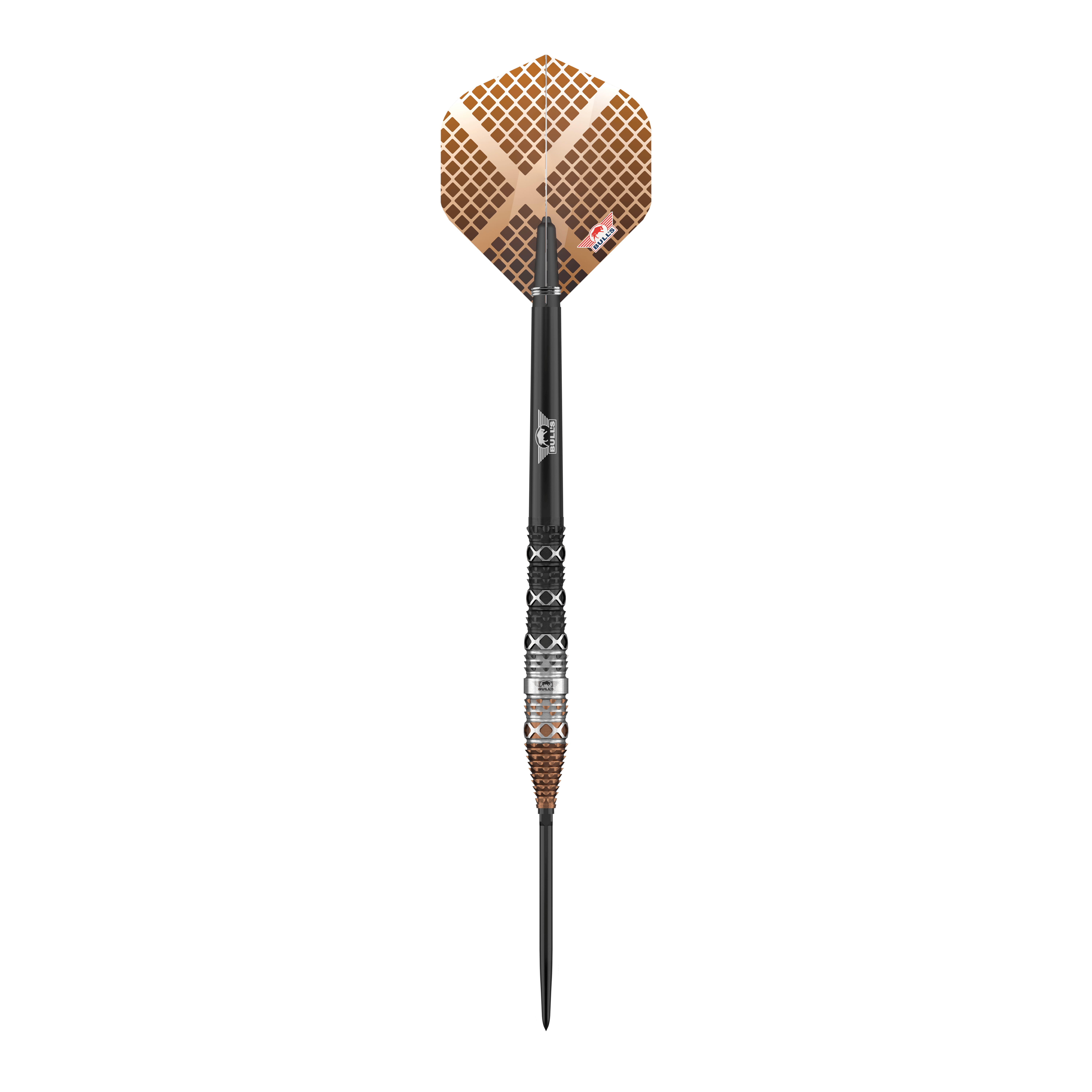 Die Bulls NL Max Hopp 95% Convertible Points Steeldarts werden als einzelne Darts präsentiert. Sie eignen sich hervorragend für professionelle Dartspieler.