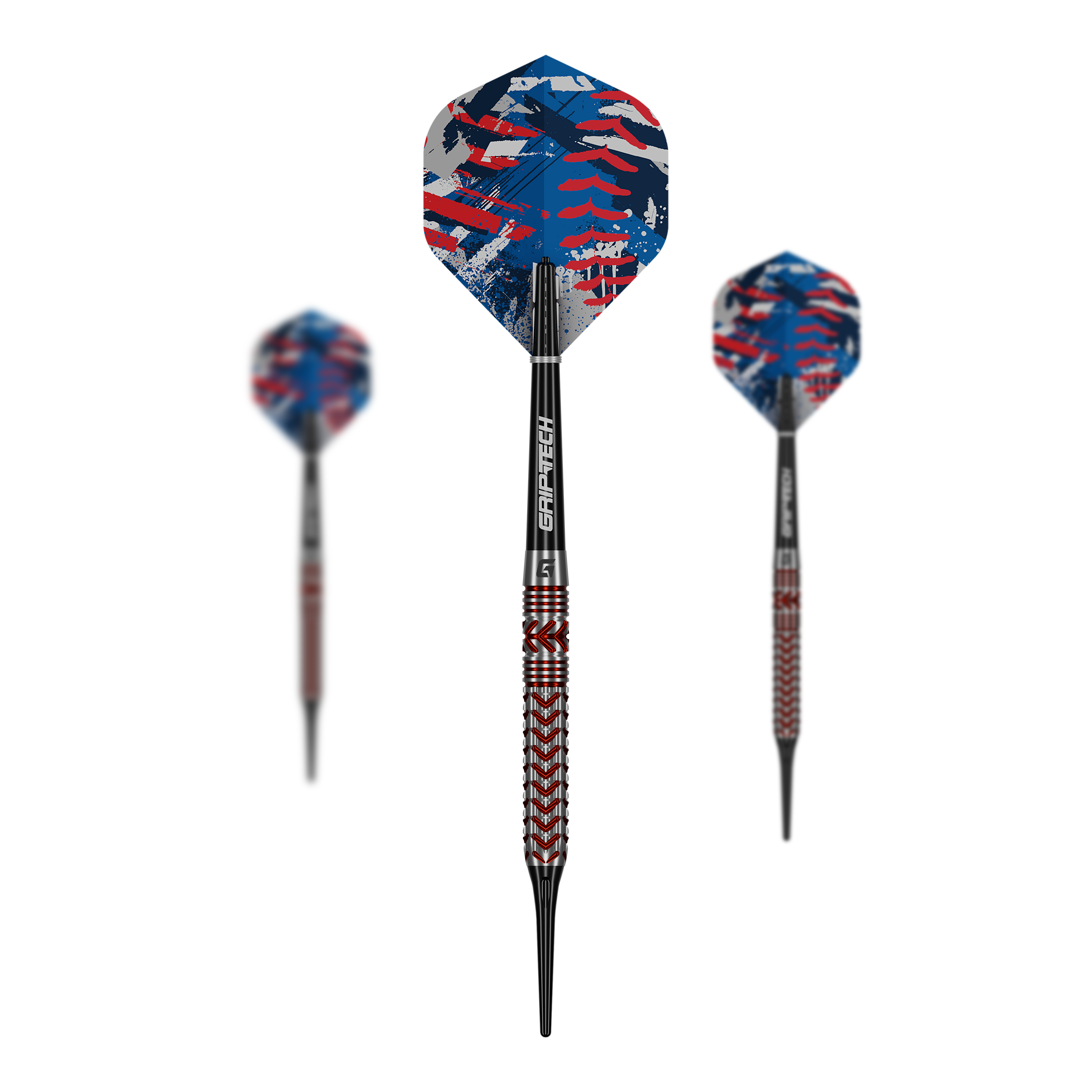Freccette morbide GOAT Curveball - 20 g GOAT Curveball Tungsten Softdarts - 20g werden auf diesem Bild gezeigt. Die Softdarts bestehen aus Tungsten und wiegen 20 Gramm.