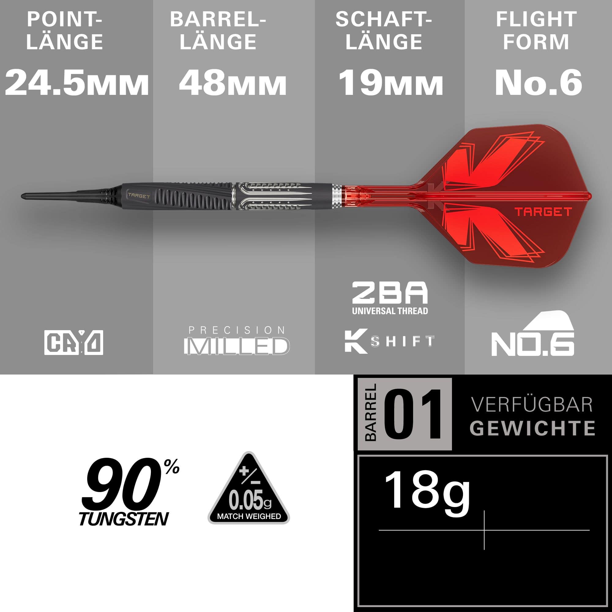 Dardi morbidi Target Shift - 18 g