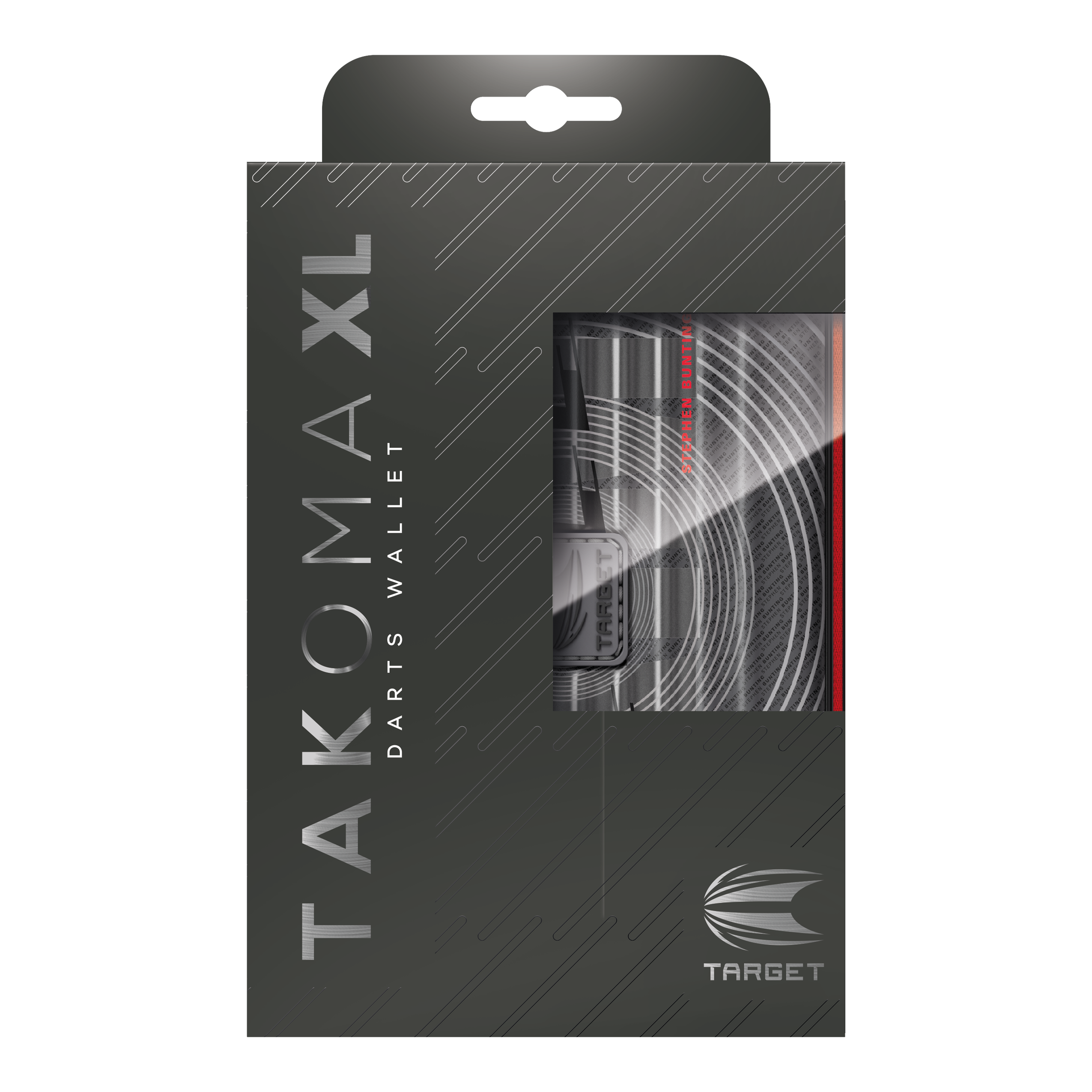 Custodia per freccette Stephen Bunting della serie Ghost Takoma XL Abgebildet ist das Takoma XL Ghost Series Stephen Bunting Dartcase. Das Dartcase ist ein spezielles Etui zur sicheren Aufbewahrung von Dartpfeilen.
