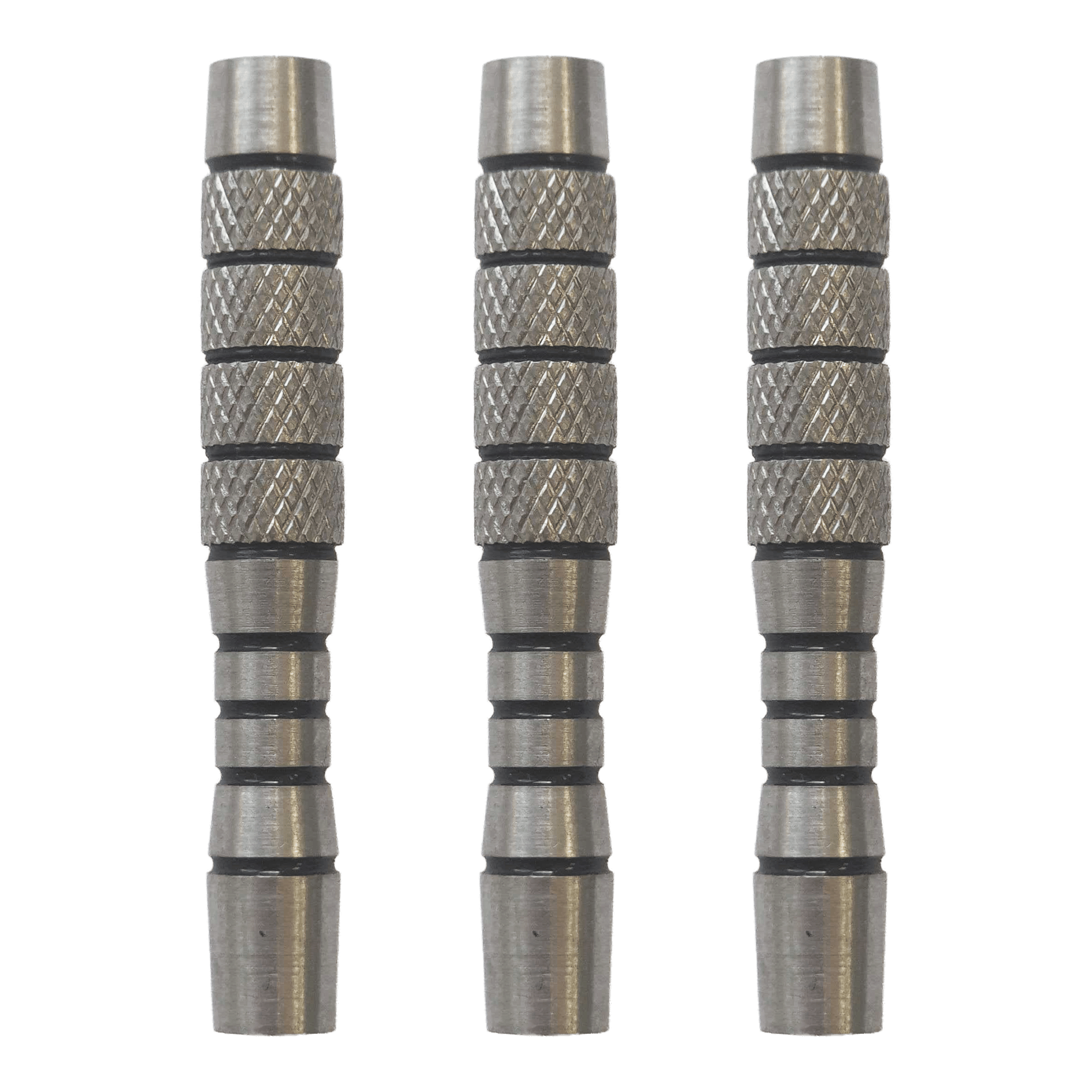 Bersagli morbidi McDart a forma di goccia zigrinata - 18 g McDart Knurled Teardrop Softdart Barrels - 18g als Set werden gezeigt. Das Set enthält mehrere Softdart Barrels mit Teardrop-Form und 18 Gramm Gewicht.