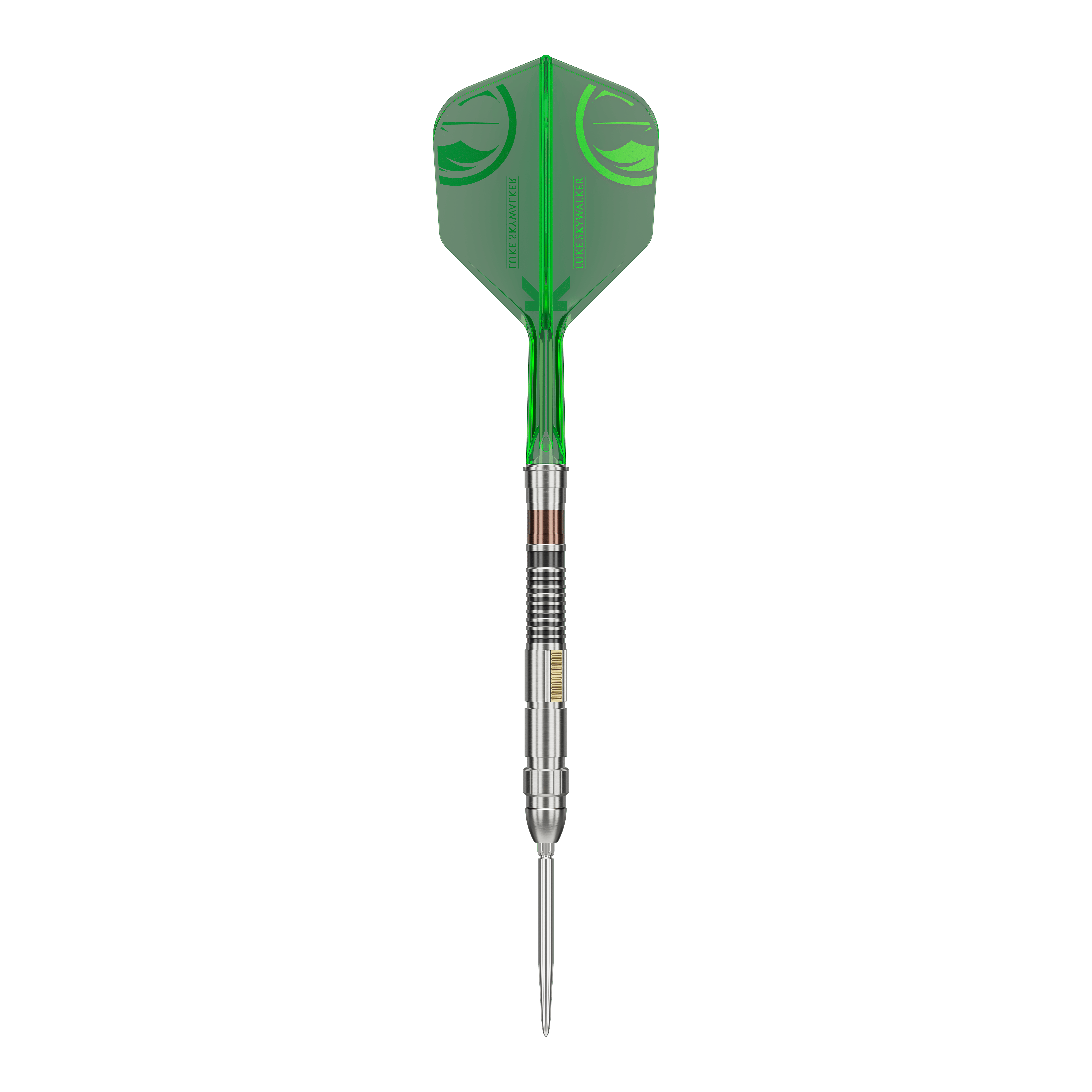 Target Star Wars Luke Skywalker Jedi Knight Lightsaber Limited First Edition Darts - 24 g Das Bild zeigt die Target Star Wars Luke Skywalker The Jedi Knight Light Saber Limited Edition Steeldarts - 24g. Es handelt sich um eine limitierte Dart-Edition, inspiriert von Luke Skywalker aus Star Wars.