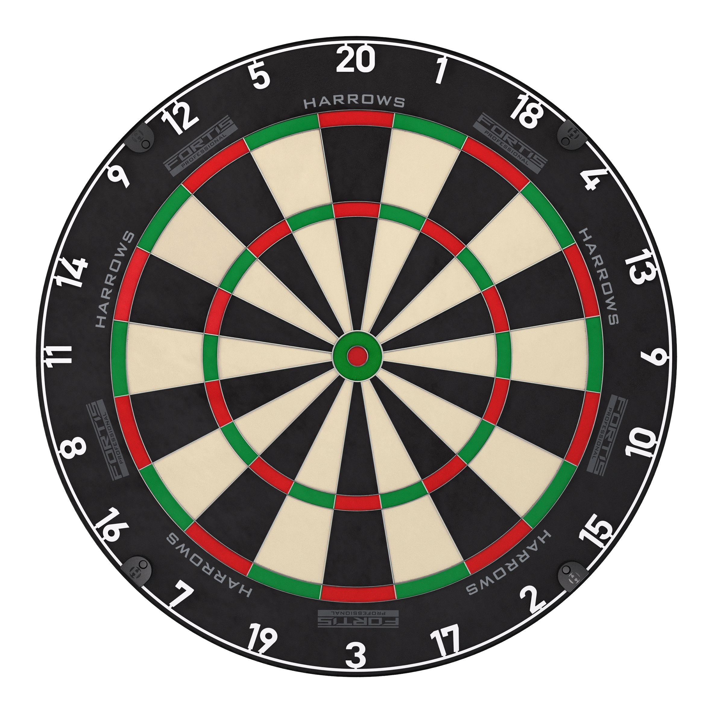 Bersaglio per freccette in acciaio Harrows Fortis Hier sieht man das Produkt Harrows Fortis Steeldartboard. Es bietet eine erstklassige Spielfläche für Dartfans.