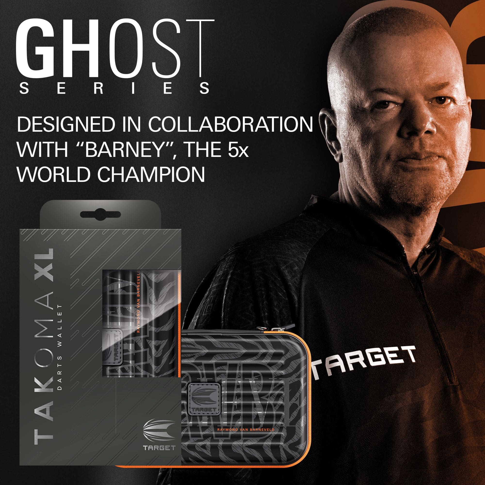 Custodia per freccette Takoma XL Ghost Series Raymond Van Barneveld Abgebildet ist das Takoma XL Ghost Series Raymond Van Barneveld Dartcase. Dieses Etui schützt Dartzubehör vor Beschädigungen.
