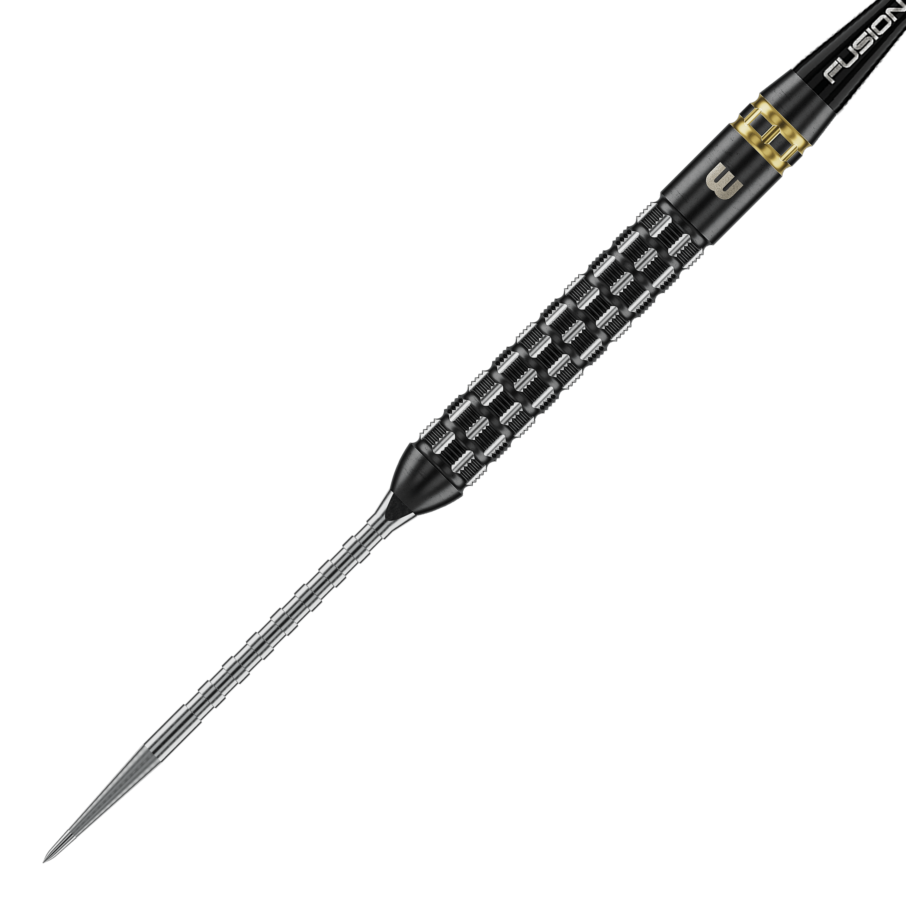 Winmau Gian Van Veen TS-PRO Switch Point Steeldarts Gezeigt werden Winmau Gian Van Veen TS-PRO Switch Point Steeldarts. Die Darts befinden sich in einer ordentlichen Reihe auf hellem Hintergrund.