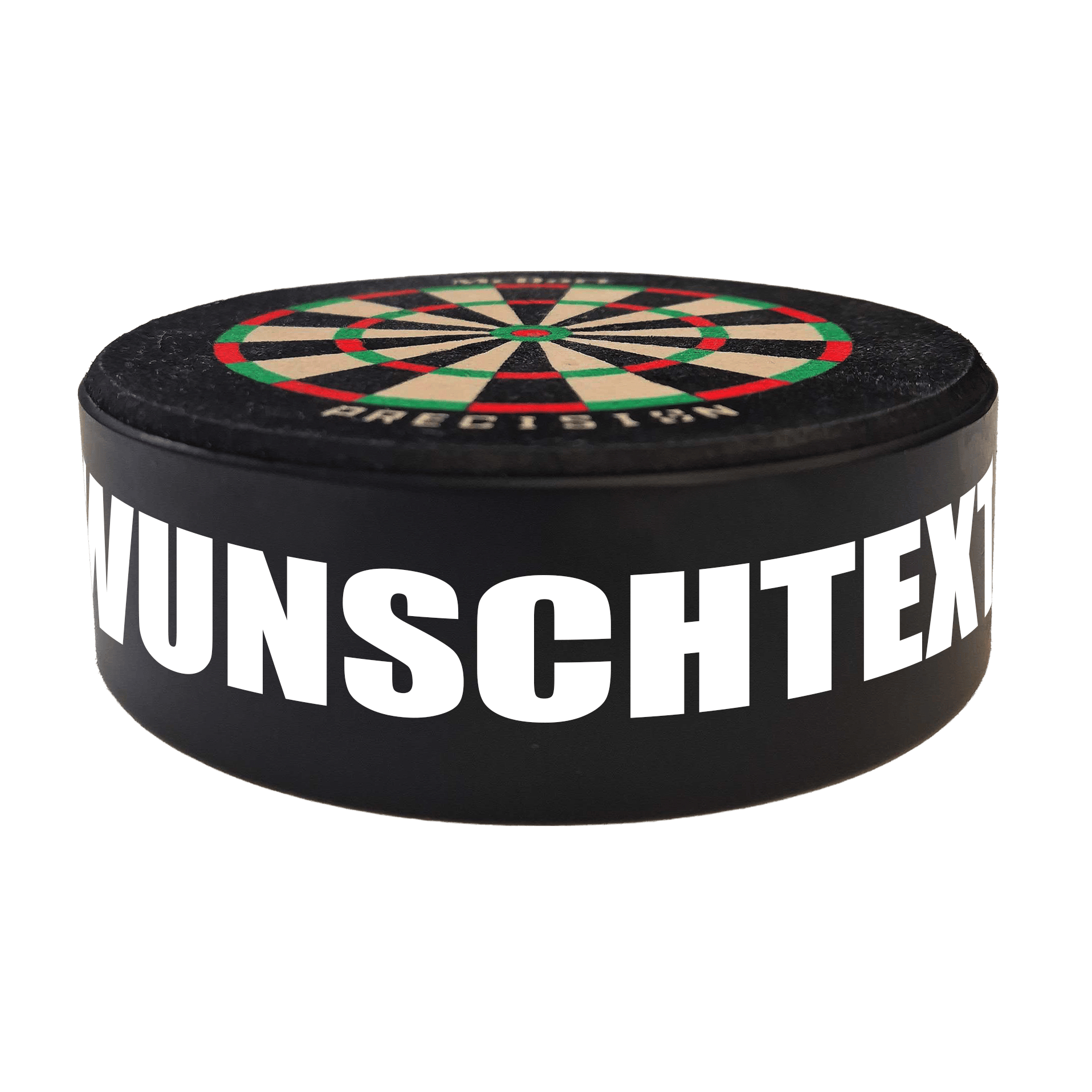 Bersaglio mini McDart Precision con testo personalizzato Das Bild zeigt das Produkt mit dem Dateinamen 765_McDart_Mini_Precision_Dartboard_Darthalter_2_Impact. Es handelt sich um ein Dartartikel von McDart.