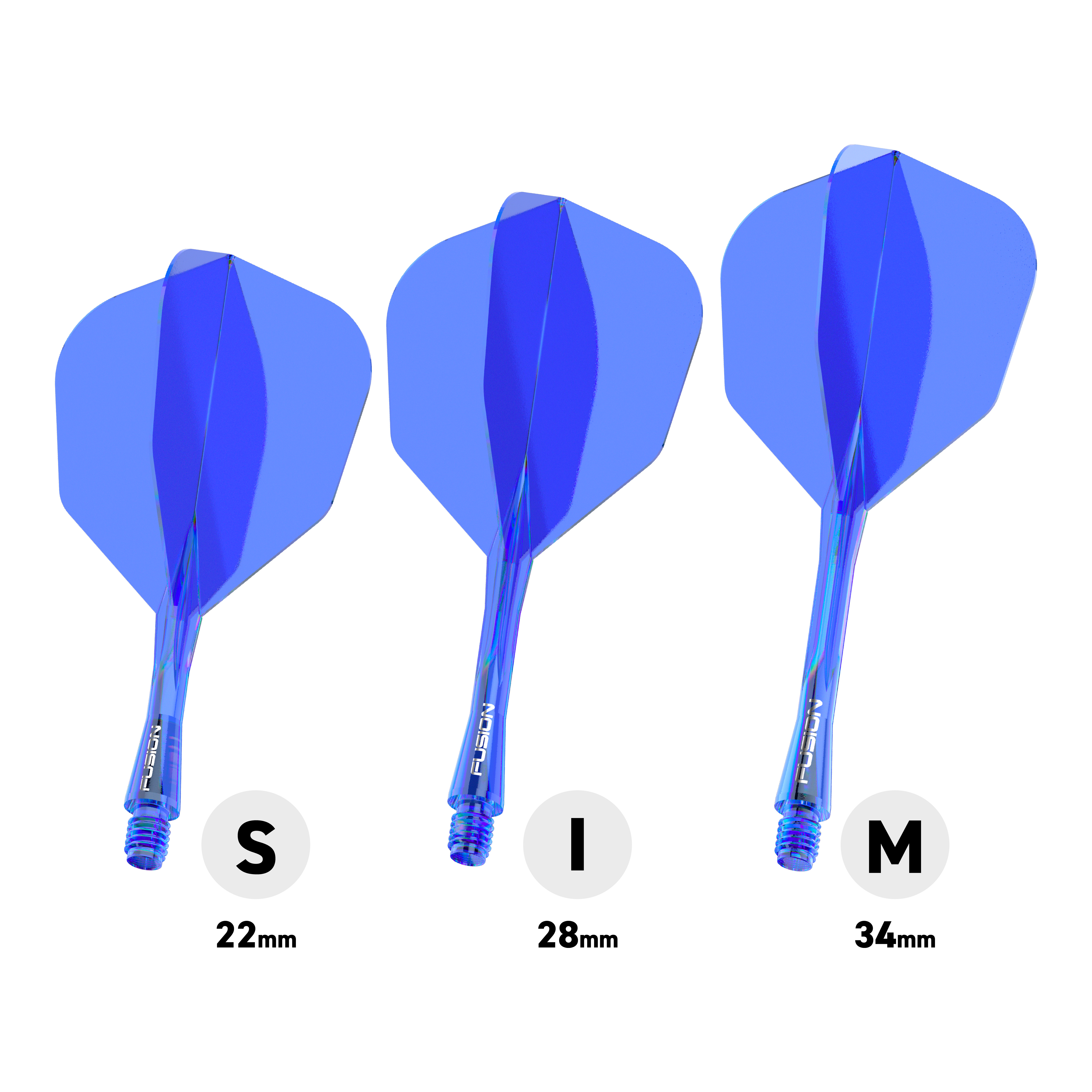Sistema di alberi di volo a fusione Winmau n. 6 blu Abgebildet ist das Winmau Fusion Flight-Shaft-System No6 in Blau. Es dient zur Stabilisierung von Dartpfeilen.