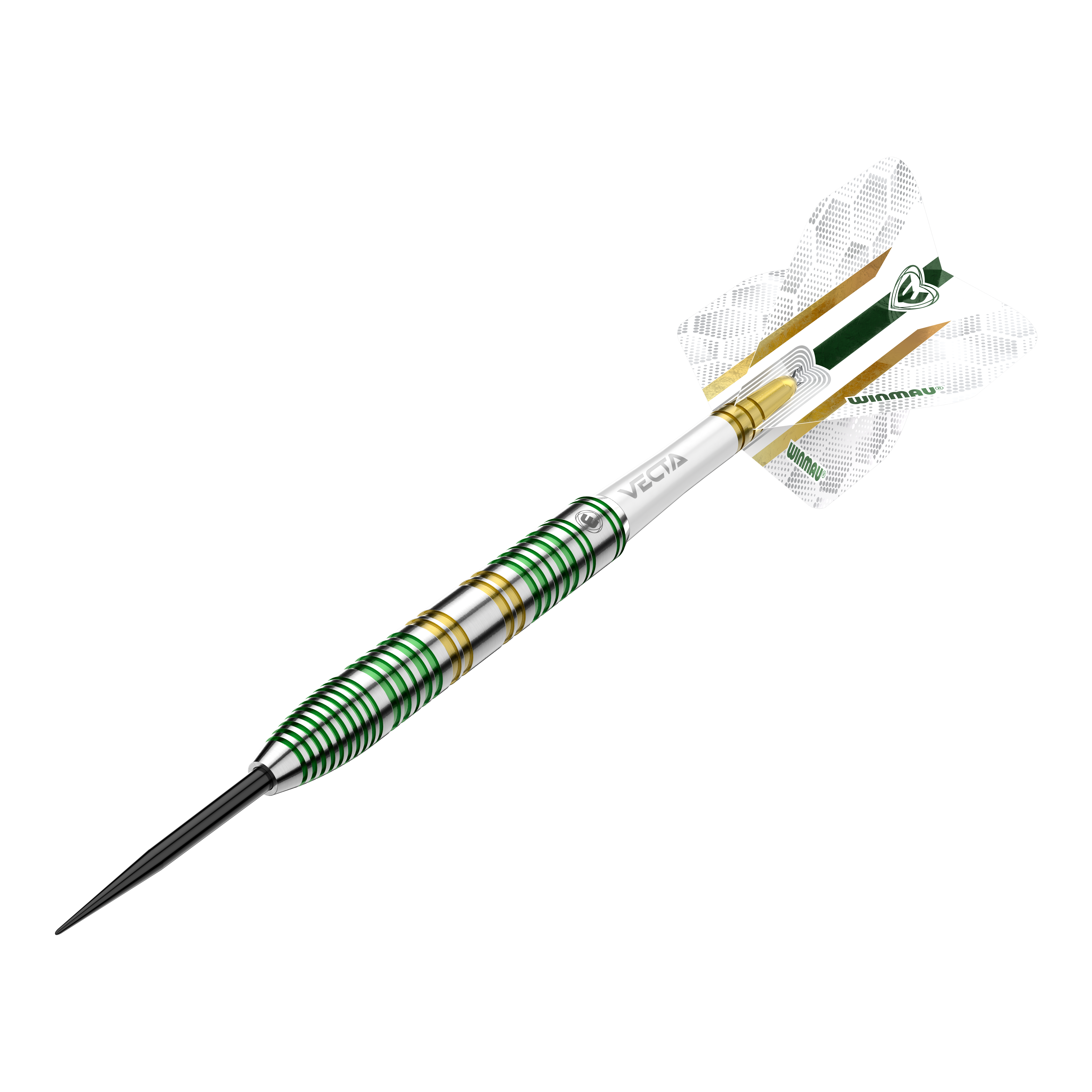 Freccette in acciaio Winmau Xenon Das Bild zeigt mehrere Winmau Xenon Steeldarts aus neuer Perspektive. Form und Design bleiben gleich.