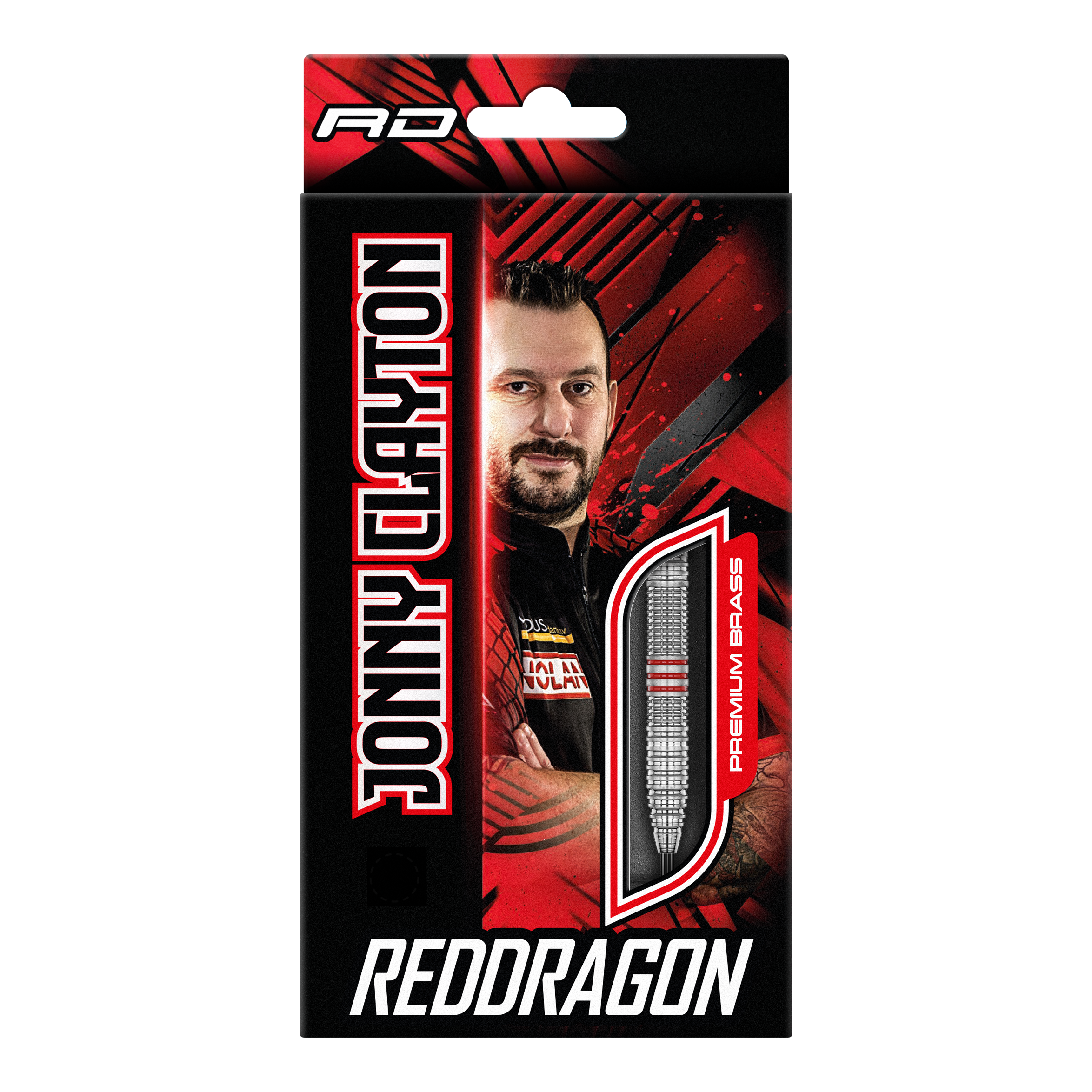 Freccette in ottone e acciaio Red Dragon Jonny Clayton - 21 g Red Dragon Jonny Clayton Brass Steeldarts - 21 g abgebildet. Die Darts sind für präzises Steeldart-Spiel geeignet.