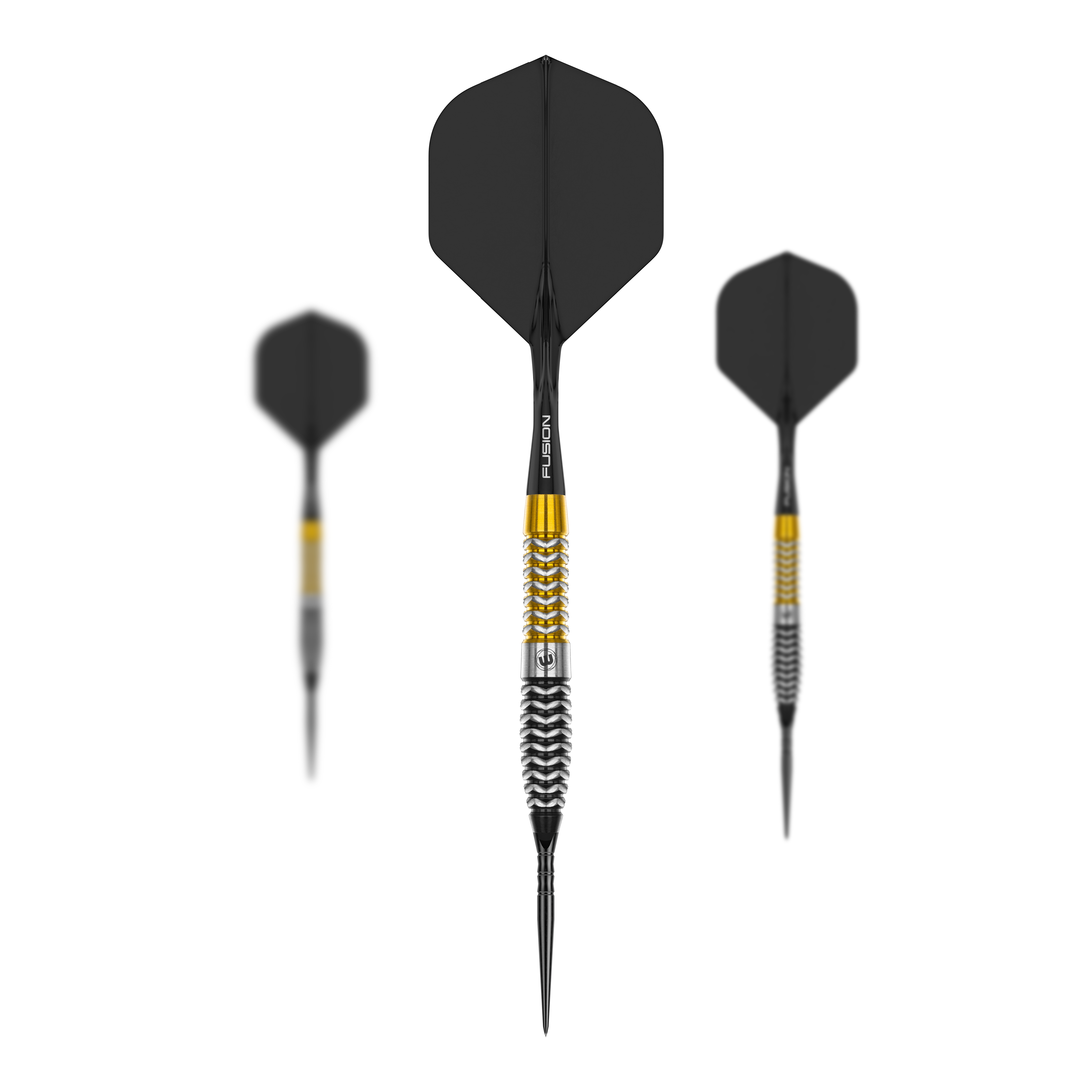 Punti di commutazione per siluri Winmau Exion Steeldarts Das Bild zeigt ein Set von Winmau Exion Torpedo Switch Points Steeldarts. Es sind mehrere Steeldart-Spitzen abgebildet.