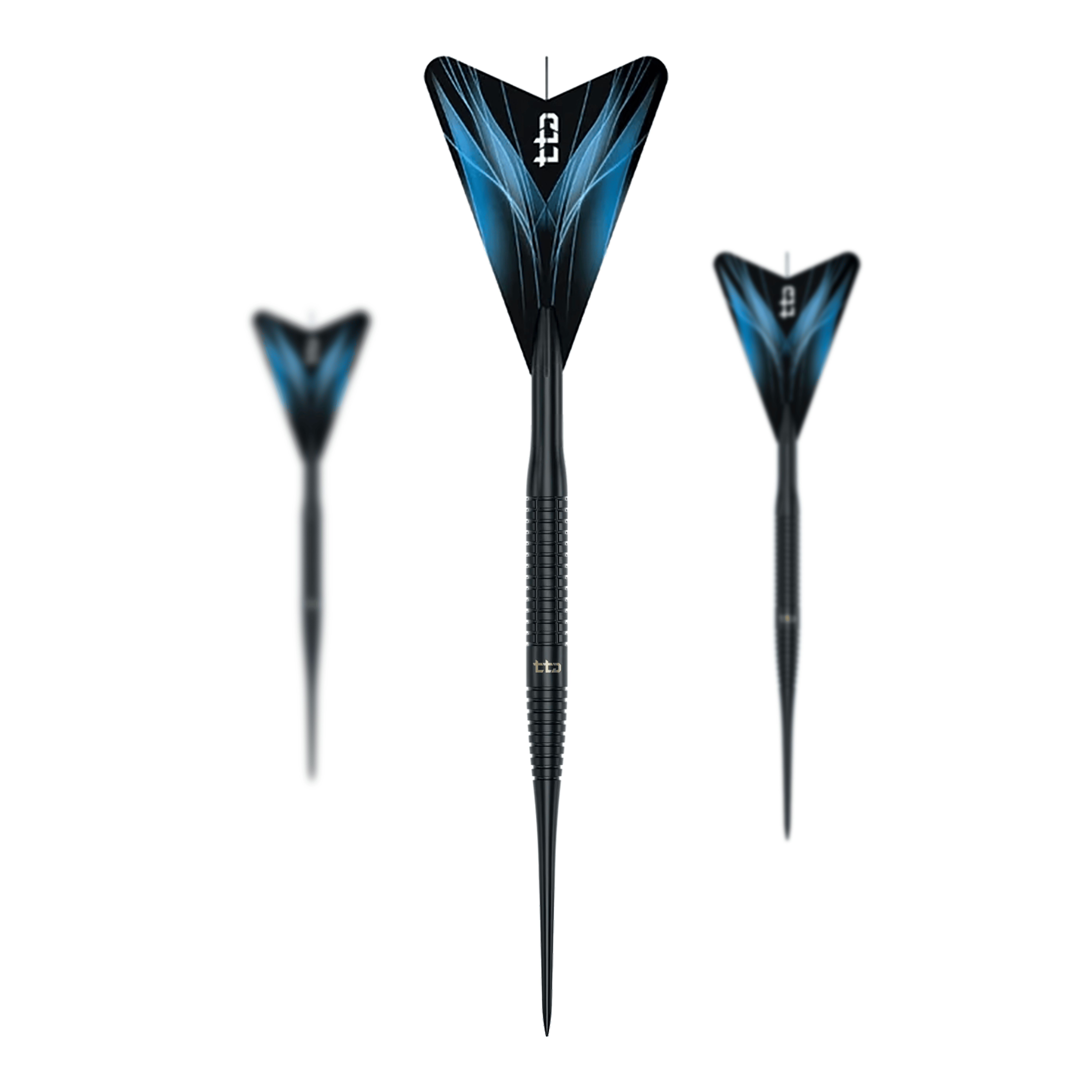 Caliburn TTD Complete Titanium T3 Black Steeldarts - 7g Das Foto zeigt ein ganzes Set der Caliburn TTD Complete Titanium T3 Black Steeldarts, 7g. Es ist ideal für anspruchsvolle Dartspieler geeignet.