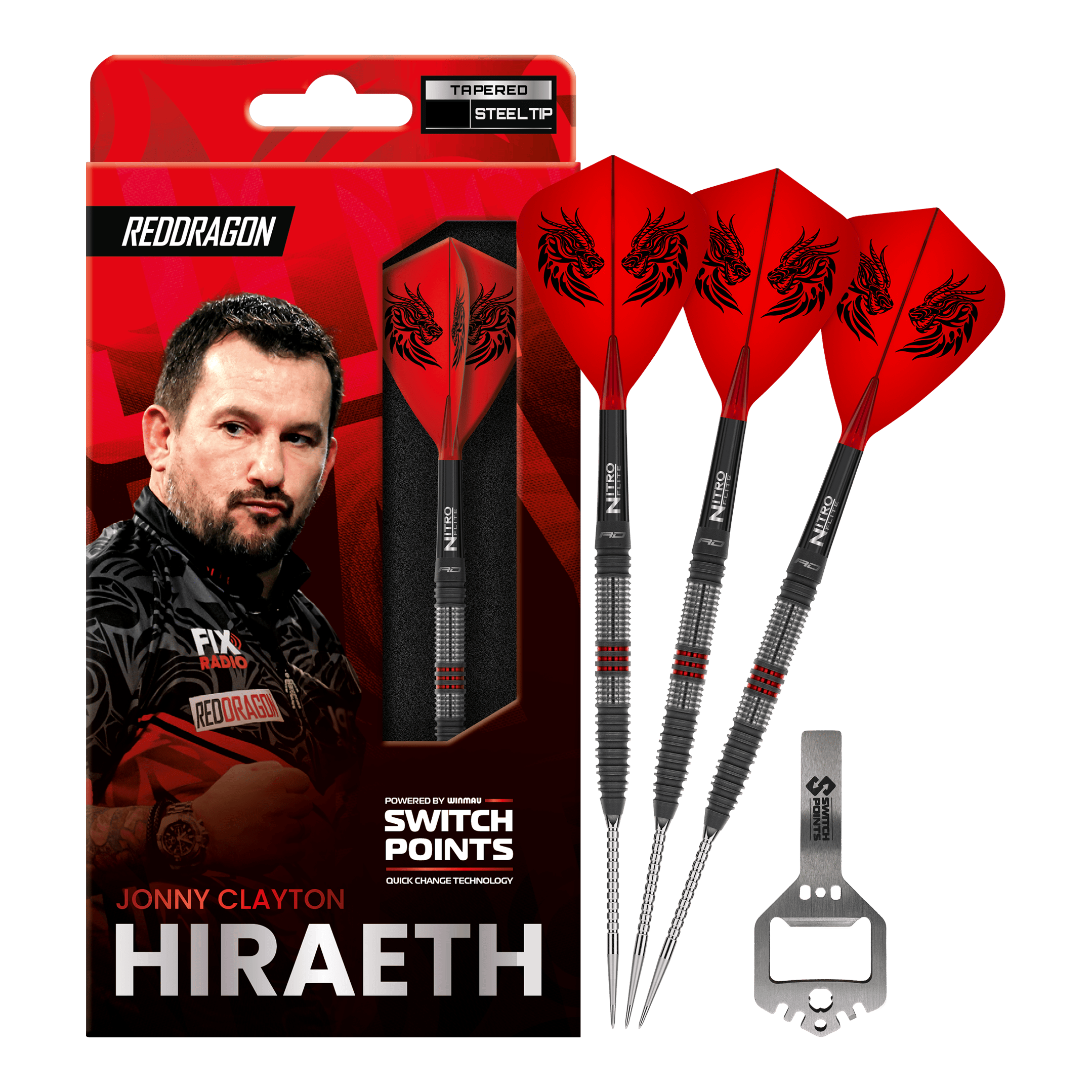 Red Dragon Jonny Clayton Hireath Switch Point Steel Darts Zu sehen sind Red Dragon Jonny Clayton Hireath Switch Point Steeldarts. Sie haben eine markante Optik und sind ideal für Dartspieler geeignet.