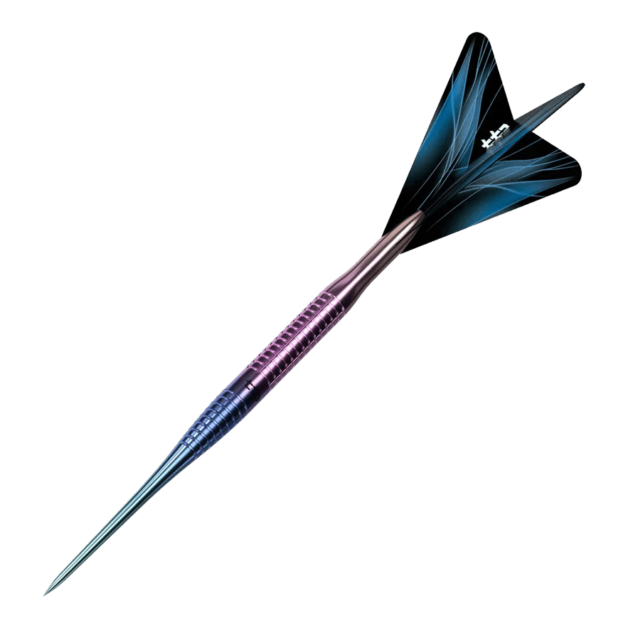 Caliburn TTD Complete Titanium T3 Rainbow Steeldarts - 7 g Abgebildet ist der Caliburn TTD Complete Titanium T3 Rainbow Steeldarts - 7g. Der Dartpfeil weist eine schillernde Regenbogen-Optik auf.