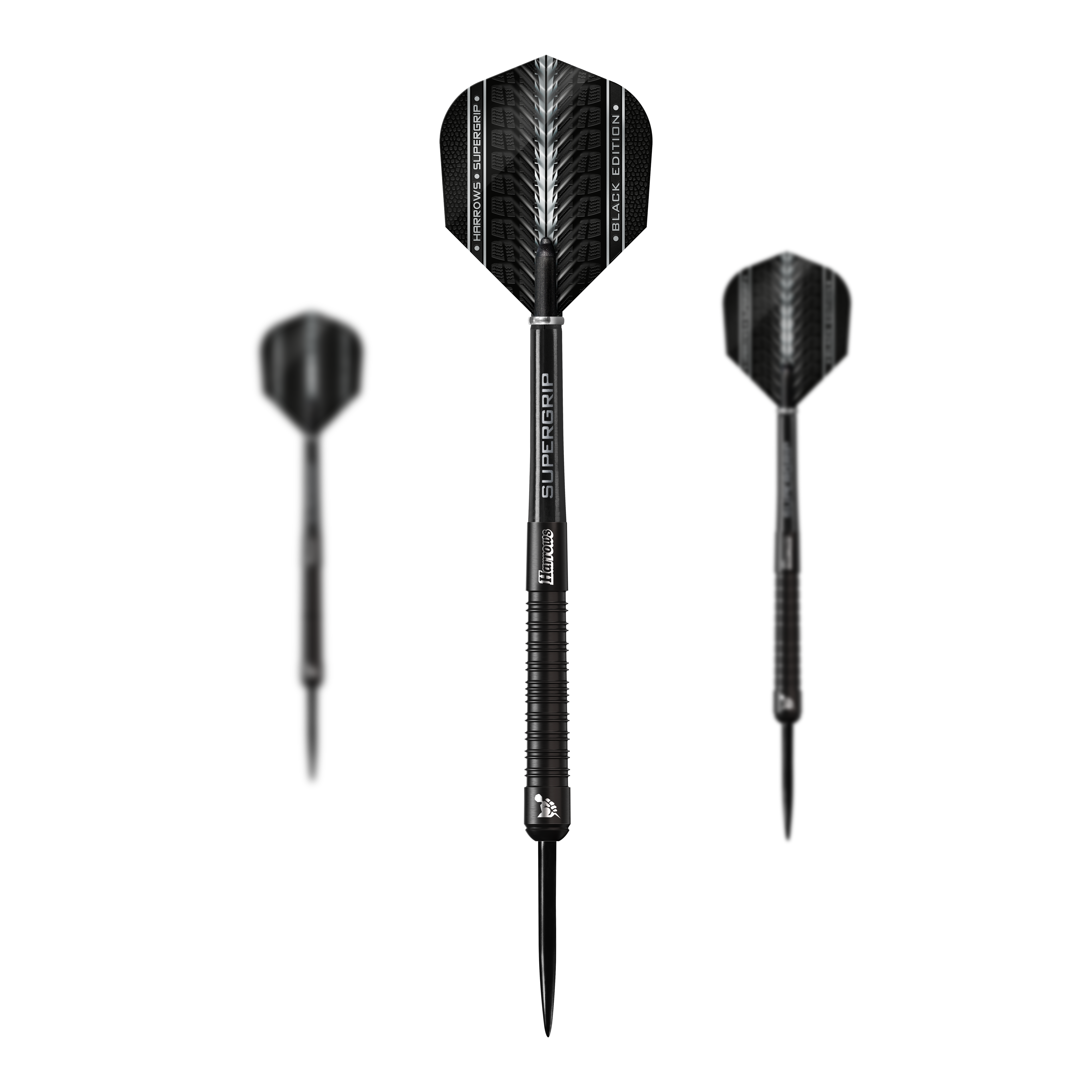 Freccette in acciaio Harrows Supergrip Black Edition