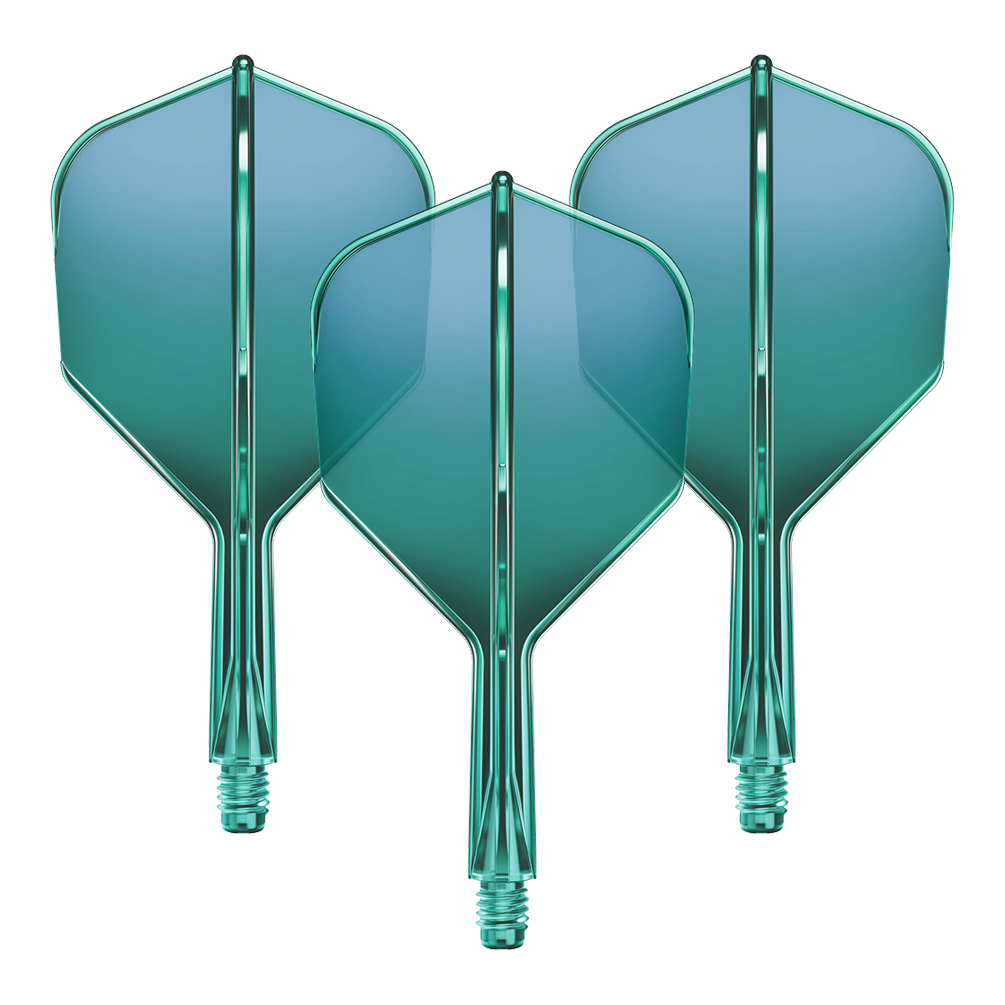 Sistema di alberi di volo GOAT A1R No6 - Verde Produktbild mit dem Dateinamen GD8000160_GOAT_A1R_No6_Flight-Shaft-System_Gruen_19mm_1Set. Zeigt vermutlich ein grünfarbenes Flight-Shaft-System für Dartpfeile mit 19mm Länge.