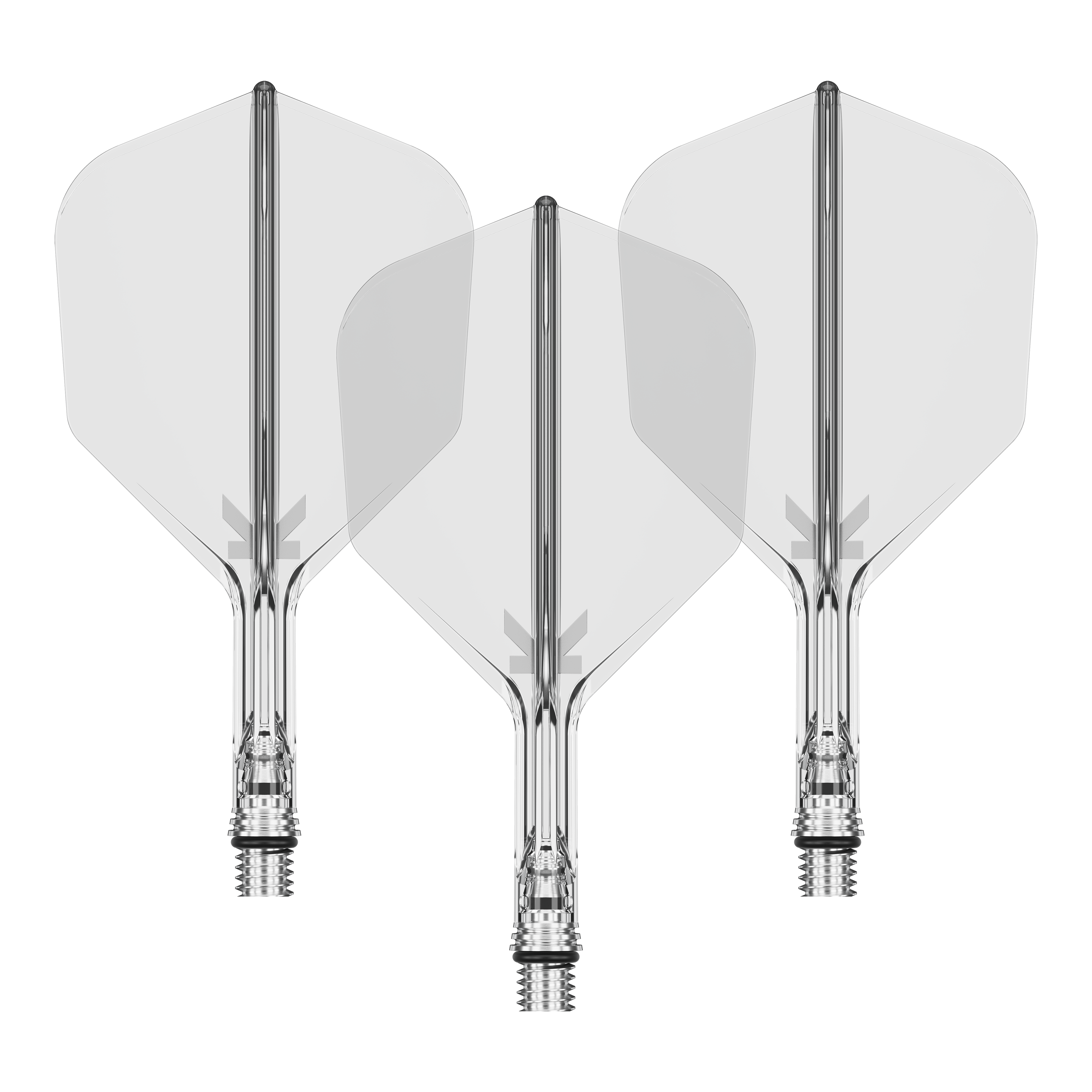 Voli Target K-Shift No6 - Libero Ein Set von Target KShift No6 Dart-Flights in klarer, durchsichtiger Optik, 19 mm lang. Die Abbildung zeigt mehrere Flights als Set.