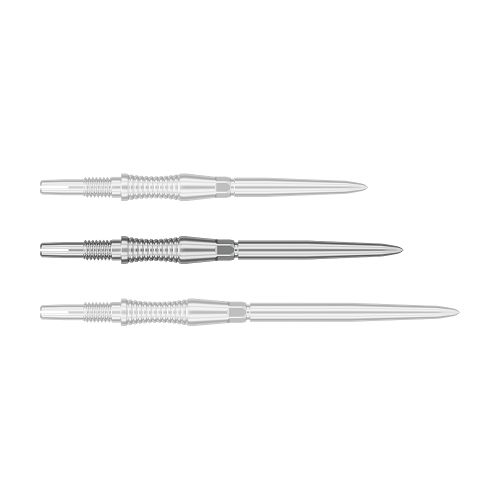 Punte per freccette Target Swiss Point Signature RST - Argento Das Foto zeigt ein Produkt mit dem Dateinamen 340301_Target_Swiss_Point_Dartspitzen_Signature_RST_Silber_35mm_1. Dies sind wahrscheinlich silberne Dartspitzen mit einer Länge von 35 mm.